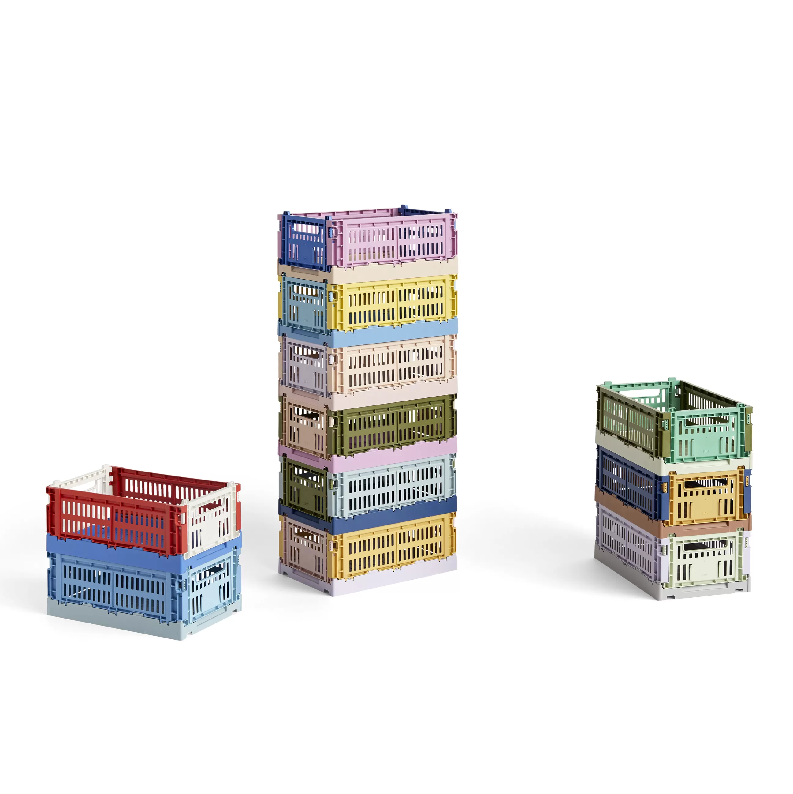Accessoires Salle De Bains>Hay Panier Colour Crate Mix Plastique Multicolore Small / 17 X 26 Cm - Recycle - Bleu - Jaune