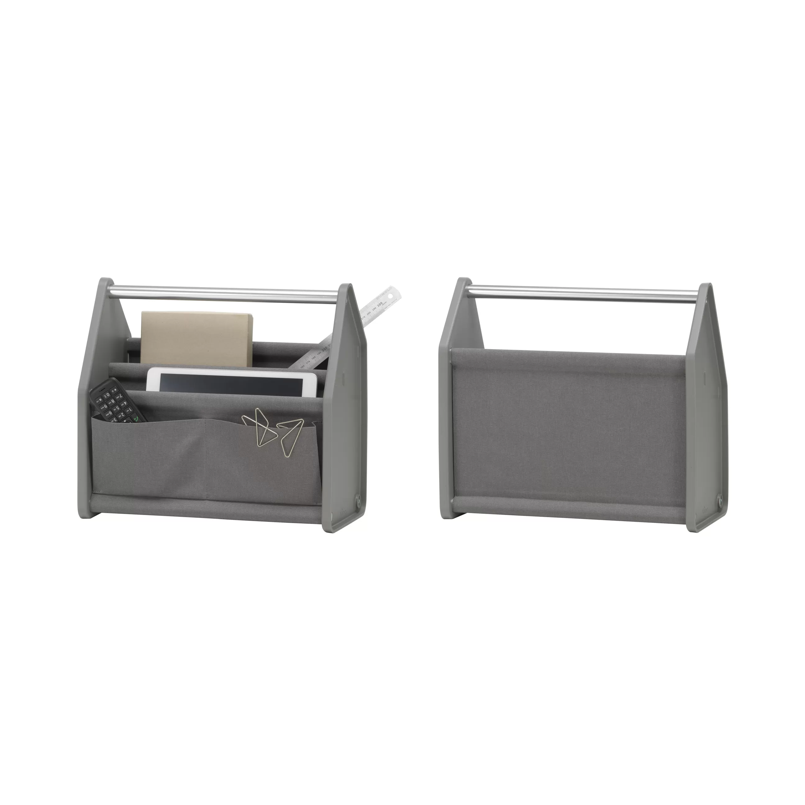 Accessoires Bureau>Vitra Panier Locker Box Small Tissu Gris / Organiseur De Bureau - Tissu / L 36,5 Cm - Gris Fonce