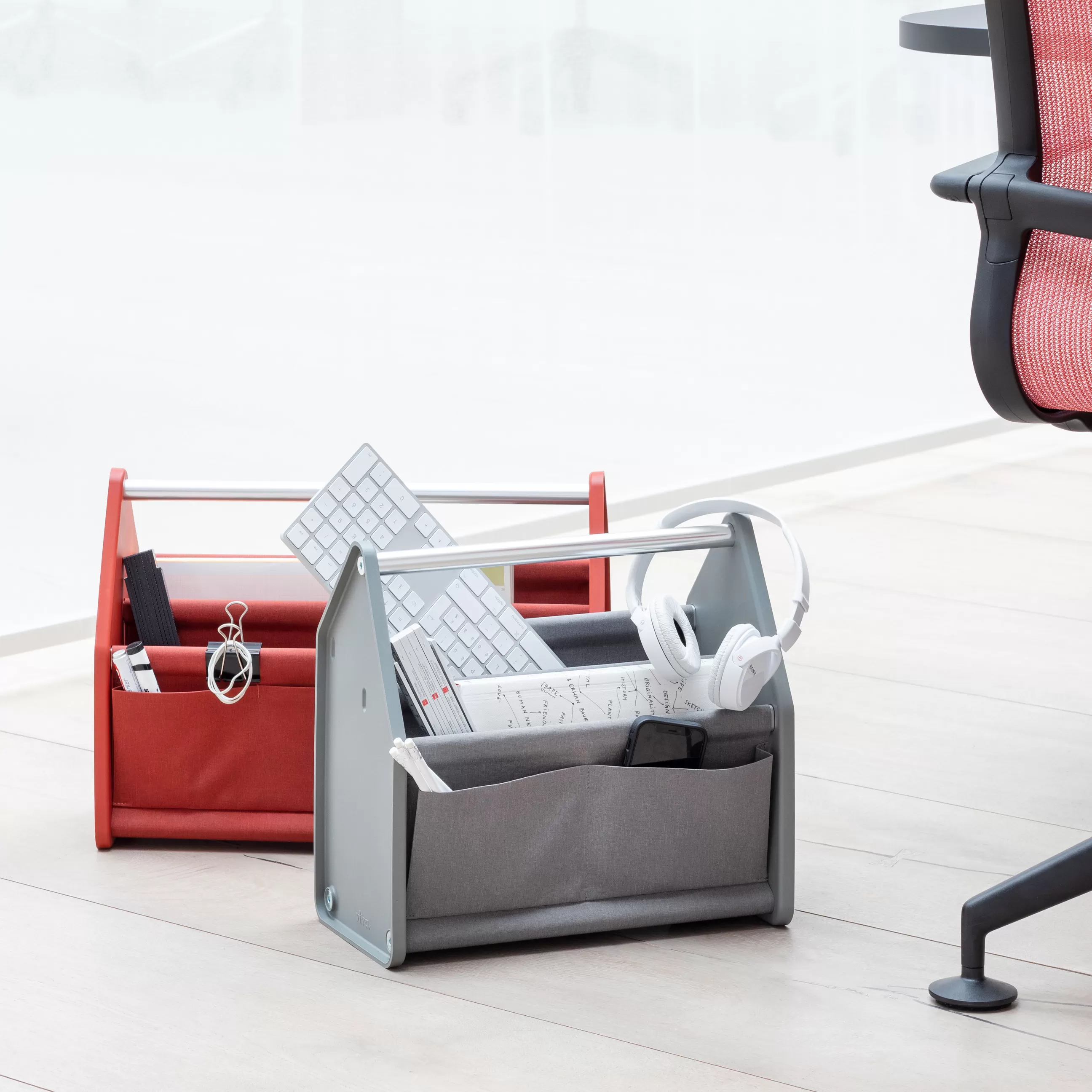 Accessoires Bureau>Vitra Panier Locker Box Small Tissu Gris / Organiseur De Bureau - Tissu / L 36,5 Cm - Gris Fonce