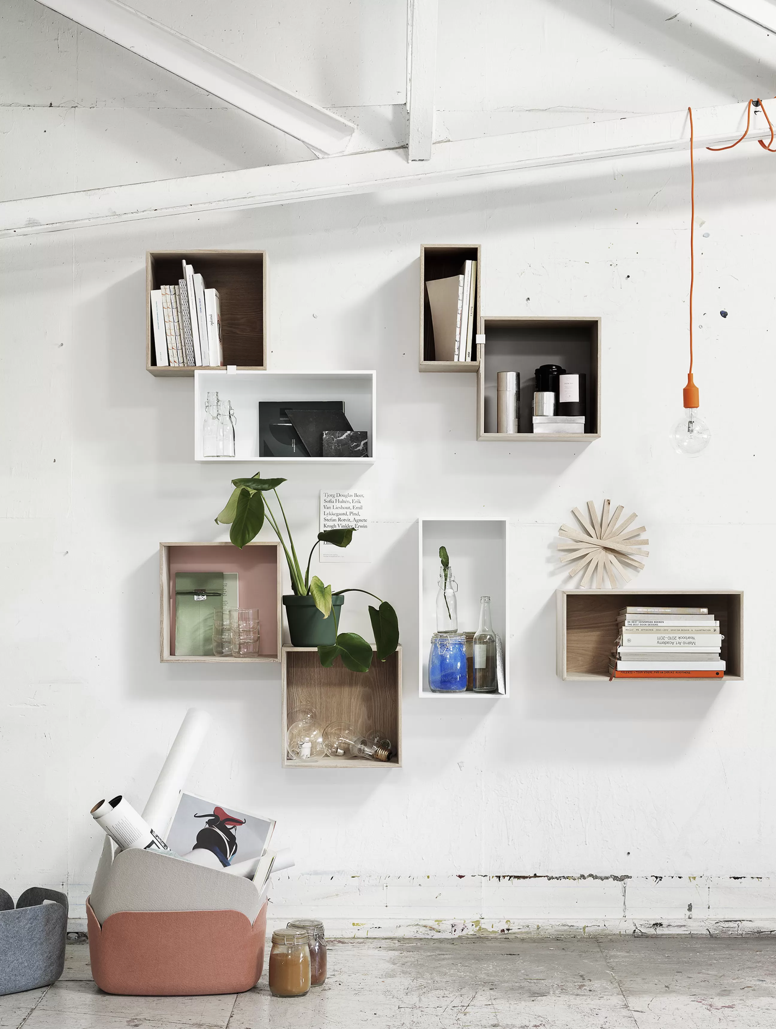 Accessoires Bureau>Muuto Panier Restore Tissu/  35 X 48 Cm - Feutre 100% Recycle - Jaune