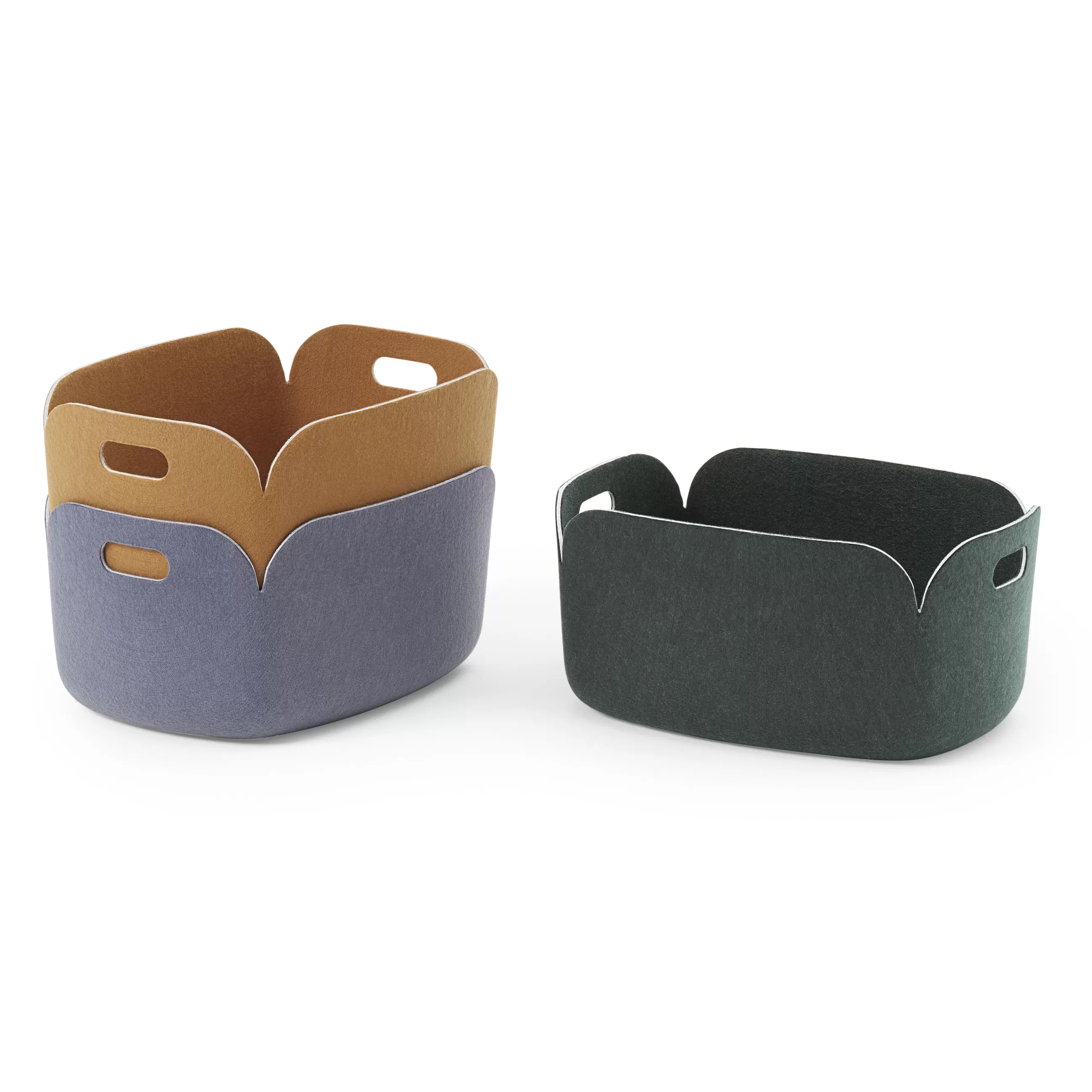 Accessoires Bureau>Muuto Panier Restore Tissu Bleu Gris / 35 X 48 Cm - Feutre 100% Recycle - Bleu-Gris