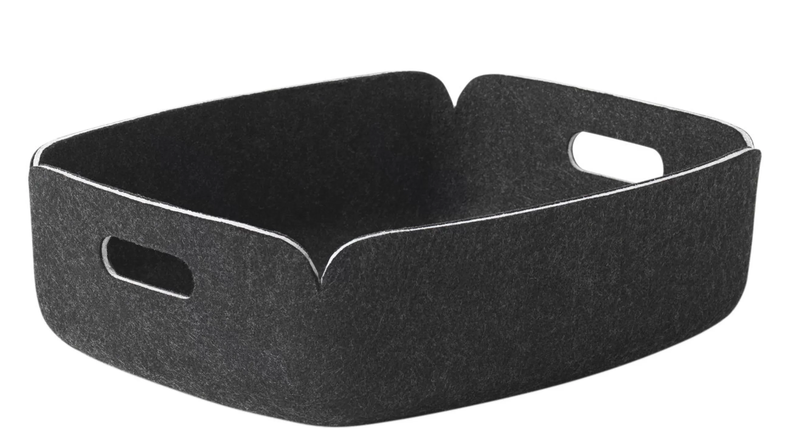 Accessoires Bureau>Muuto Panier Restore Tissu Noir / 31 X 40 Cm - Feutre 100% Recycle - Gris-Noir