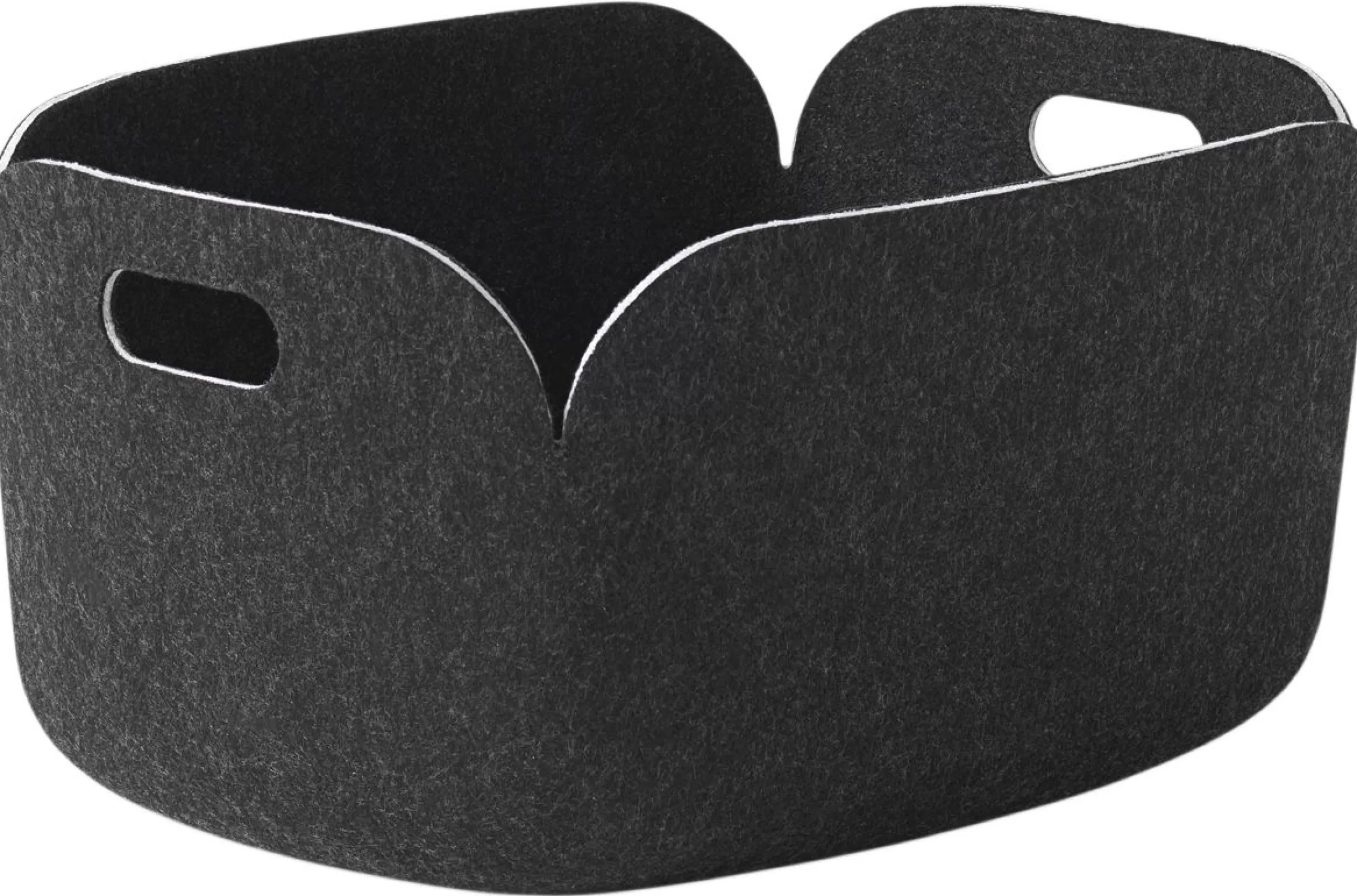 Accessoires Bureau>Muuto Panier Restore Tissu Noir / 35 X 48 Cm - Feutre 100% Recycle - Gris-Noir