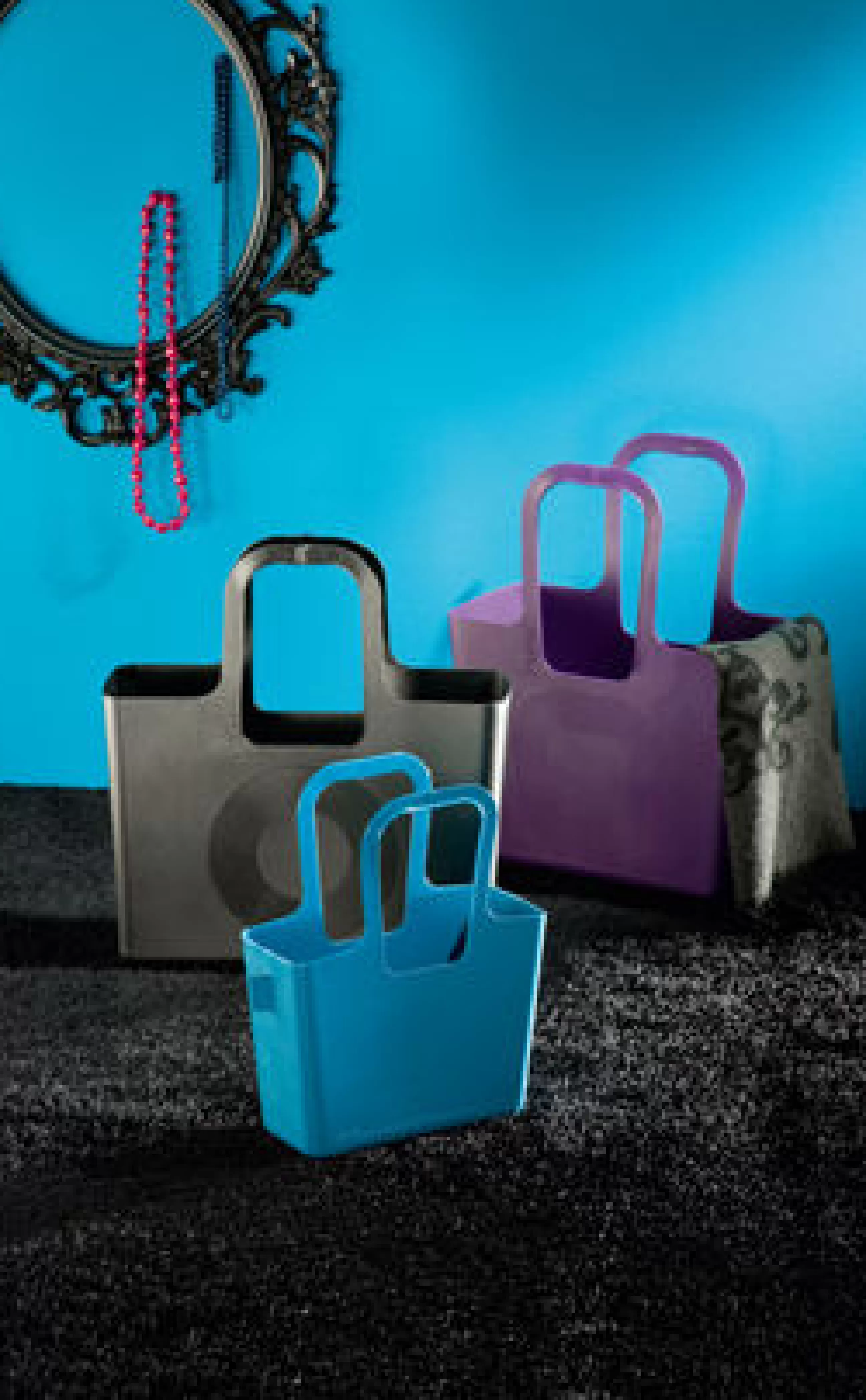 Sacs Trousses Porte Monnaie>Koziol Panier Tasche Xl Plastique/ L 44 X H 54 Cm - Noir