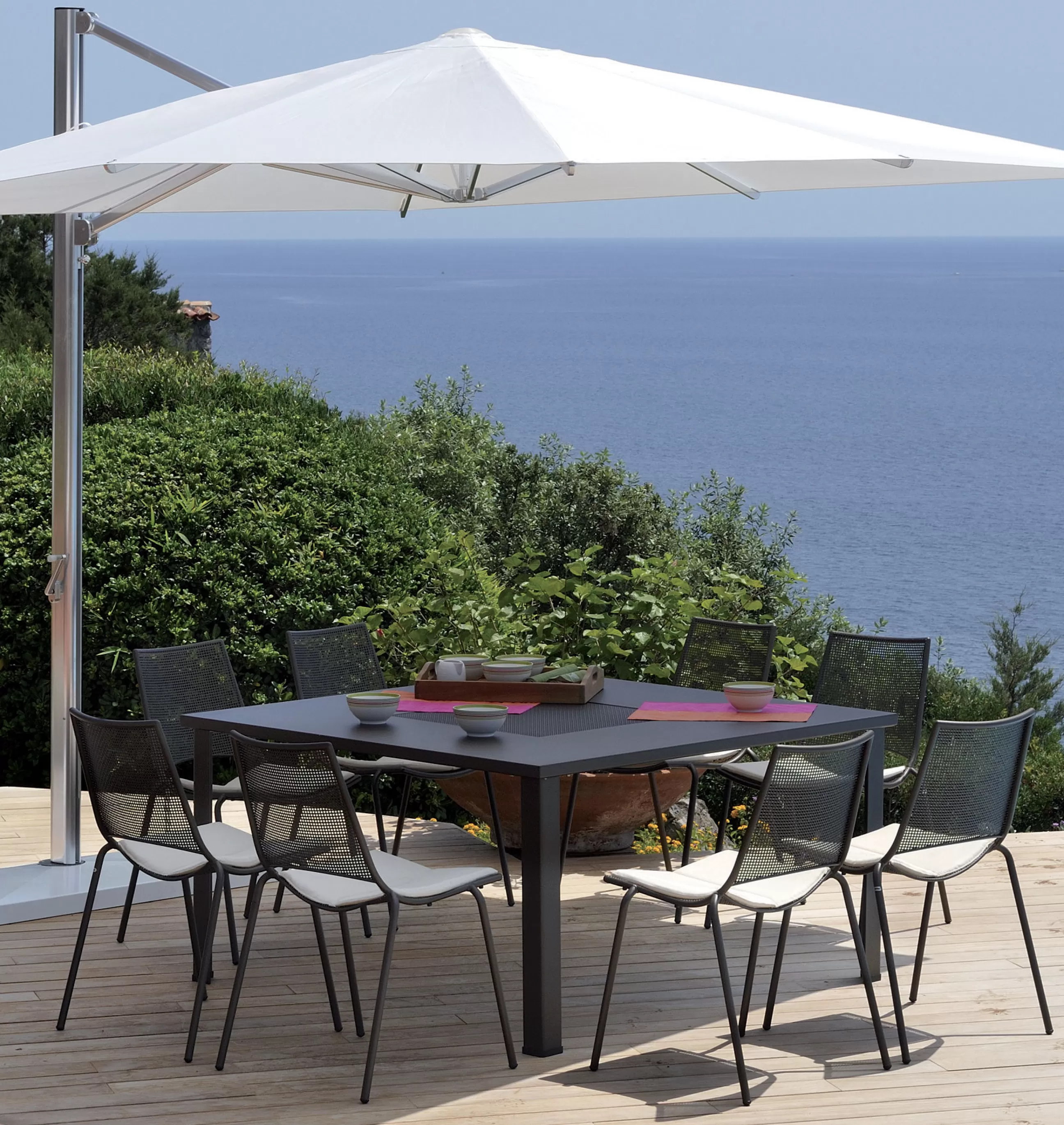 Parasols>Emu Parasol Deporte Shade Metal Tissu / 320 X 300 Cm - Blanc