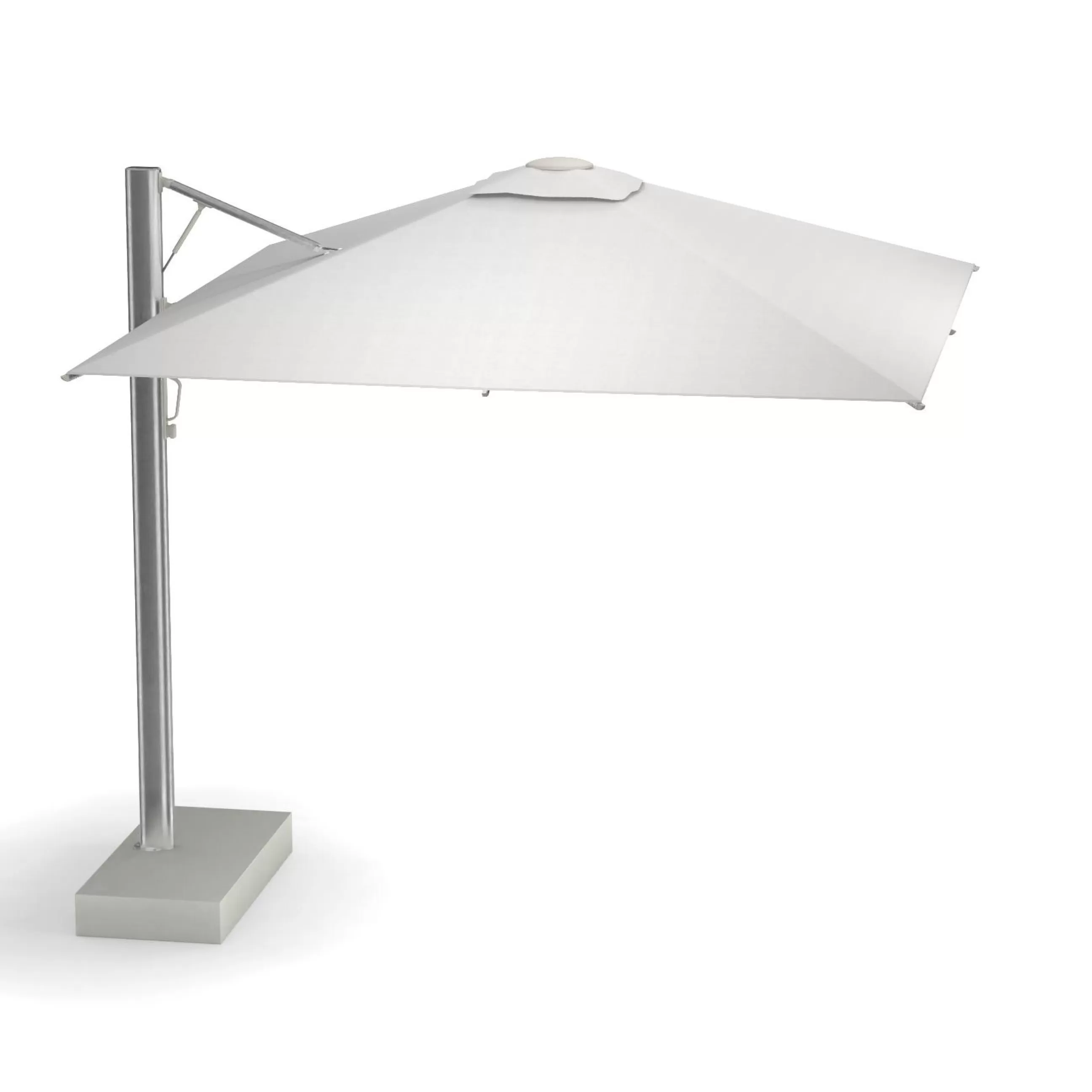 Parasols>Emu Parasol Deporte Shade Pro Metal Blanc / 323 X 303 Cm - Aluminium Anodise - Blanc