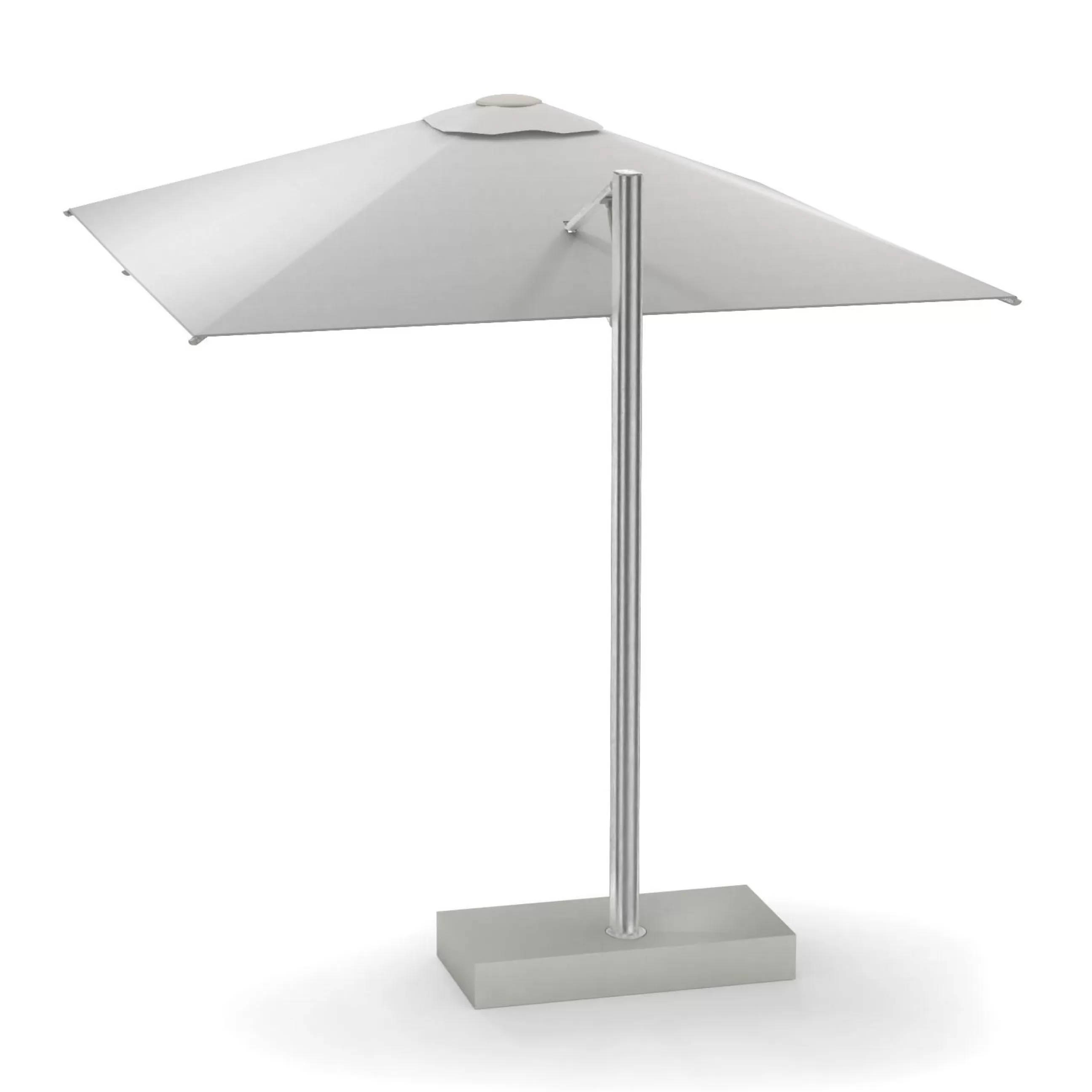 Parasols>Emu Parasol Deporte Shade Pro Metal Blanc / 323 X 303 Cm - Aluminium Anodise - Blanc