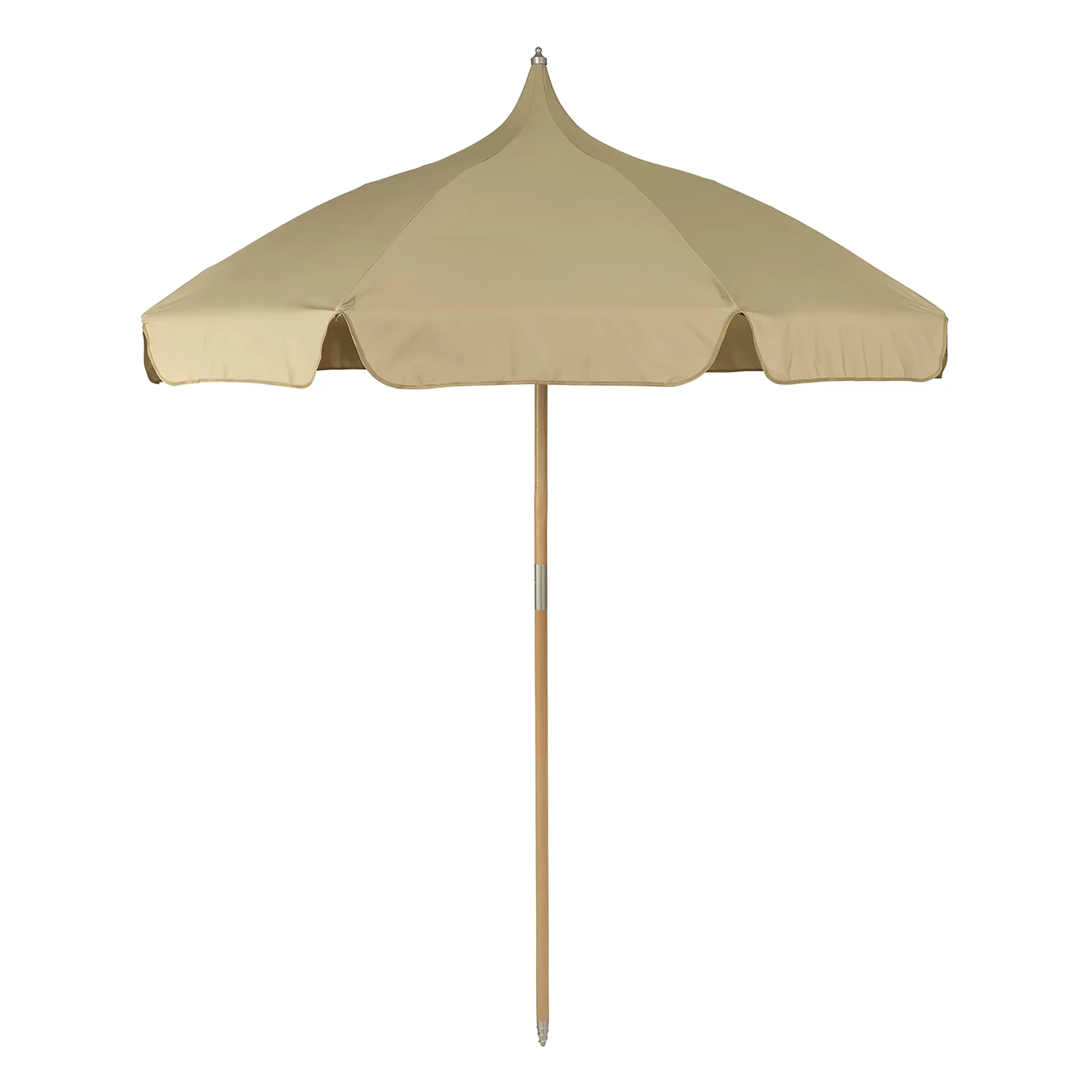 Parasols>Ferm Living Parasol Lull Tissu Beige / O 200 Cm - Tissu & Bois - Beige Cachemire