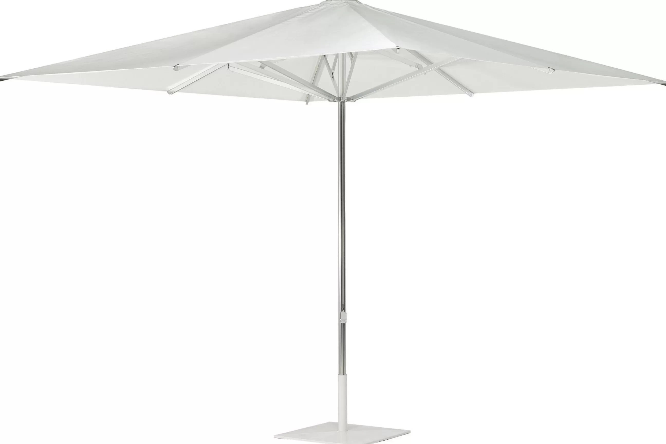 Parasols>Emu Parasol Shade Metal Tissu / Pied Central - 300 X 300 Cm - Blanc
