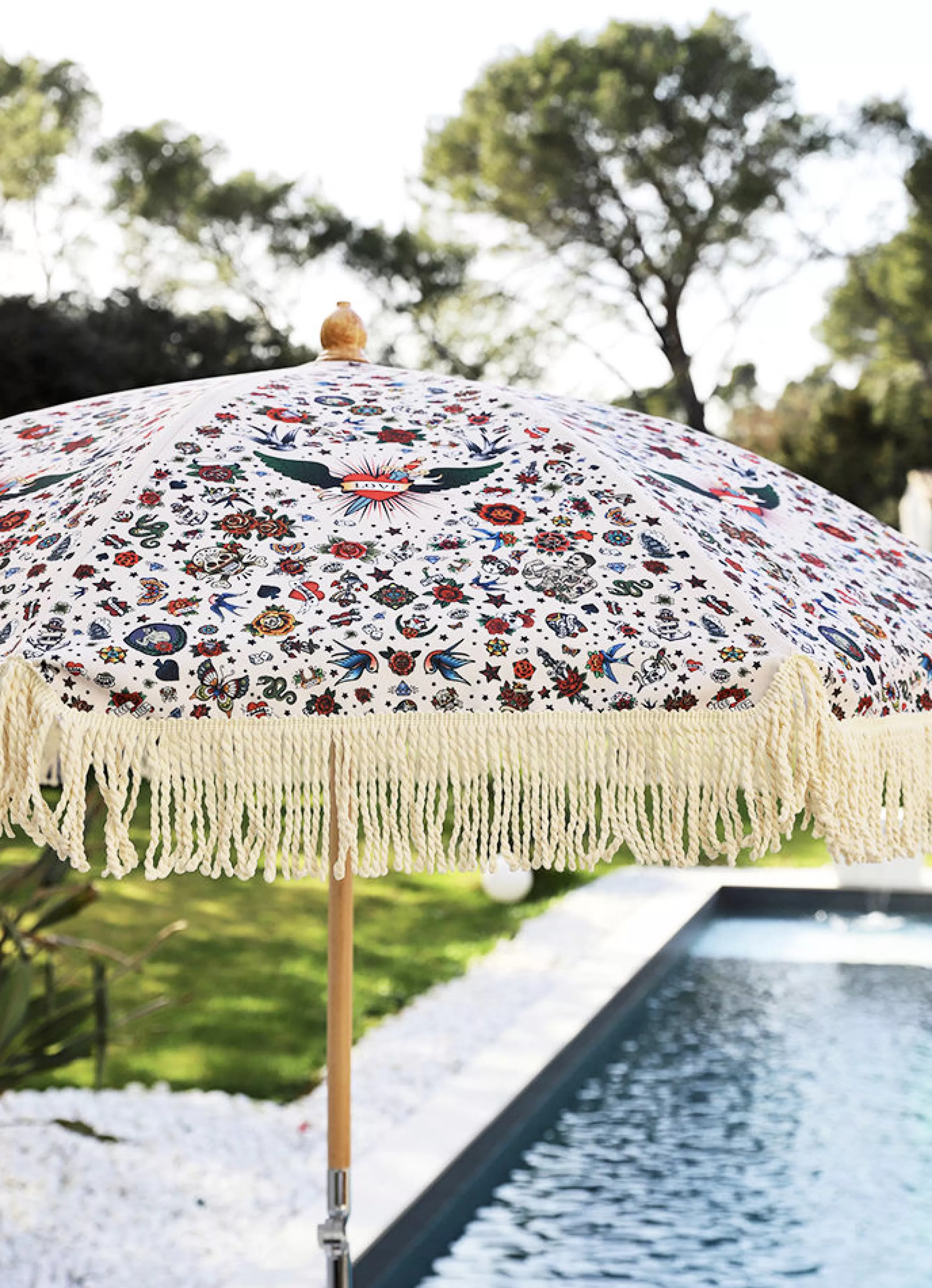 Parasols>PODEVACHE Parasol Tattoo Tissu / Inclinable - O 200 Cm - Multicolore