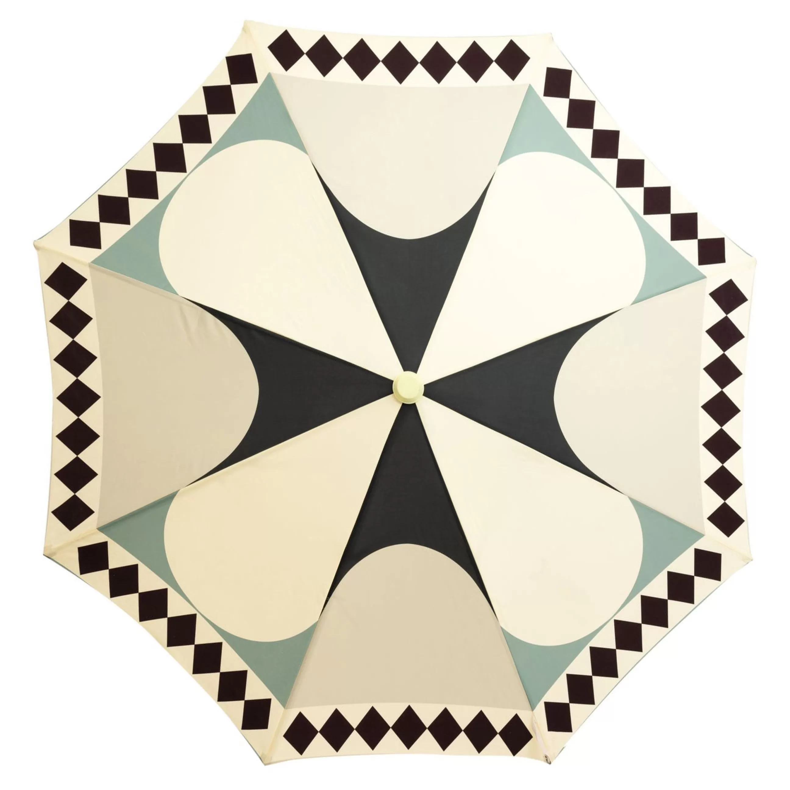 Parasols>BUSINESS & PLEASURE Parasol The Amalfi Tissu Bois Multicolore Vert / O 230 Cm - Bois Naturel - Multicolore - Vert