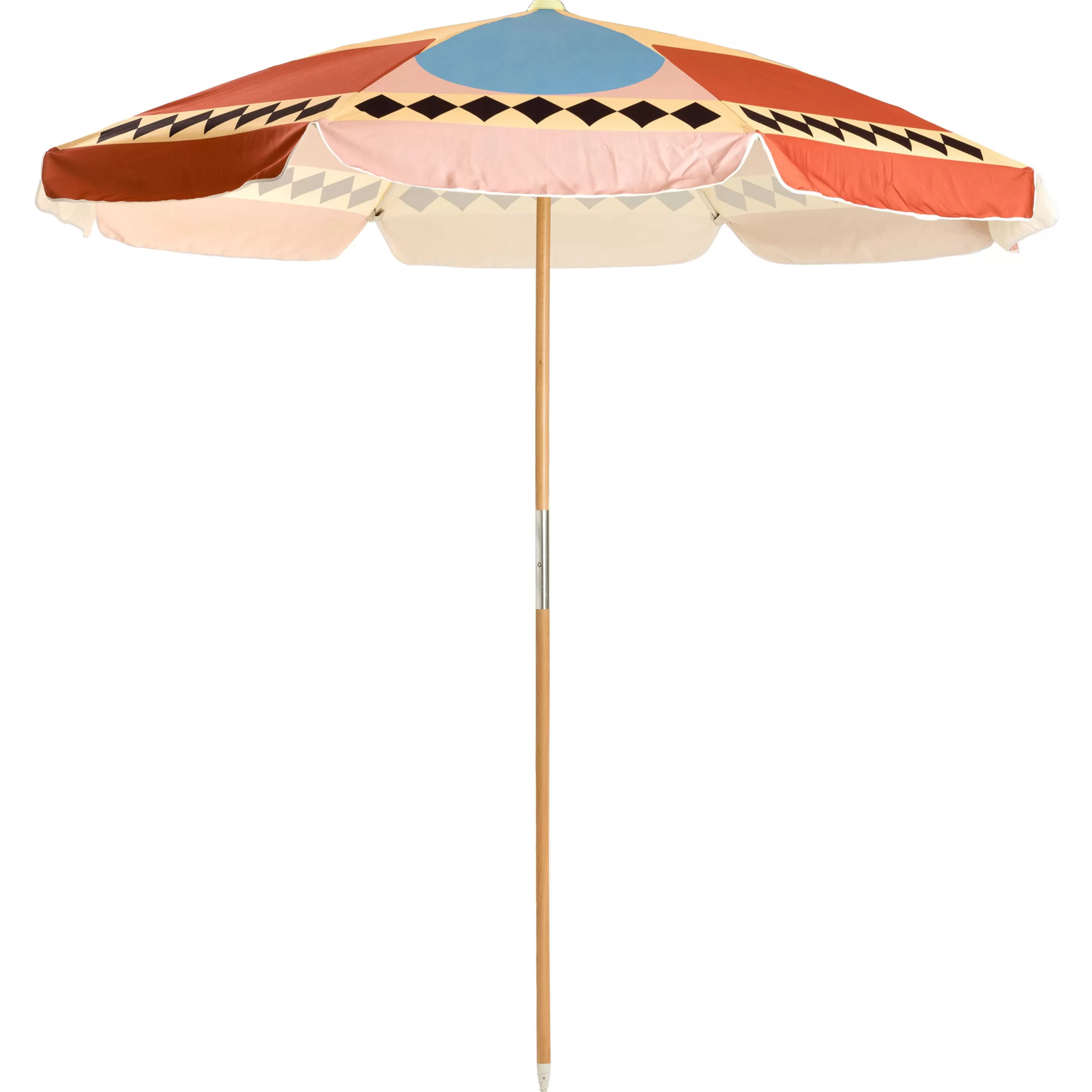 Parasols>BUSINESS & PLEASURE Parasol The Amalfi Tissu Bois Rose Multicolore / O 230 Cm - Bois Naturel - Multicolore - Rose