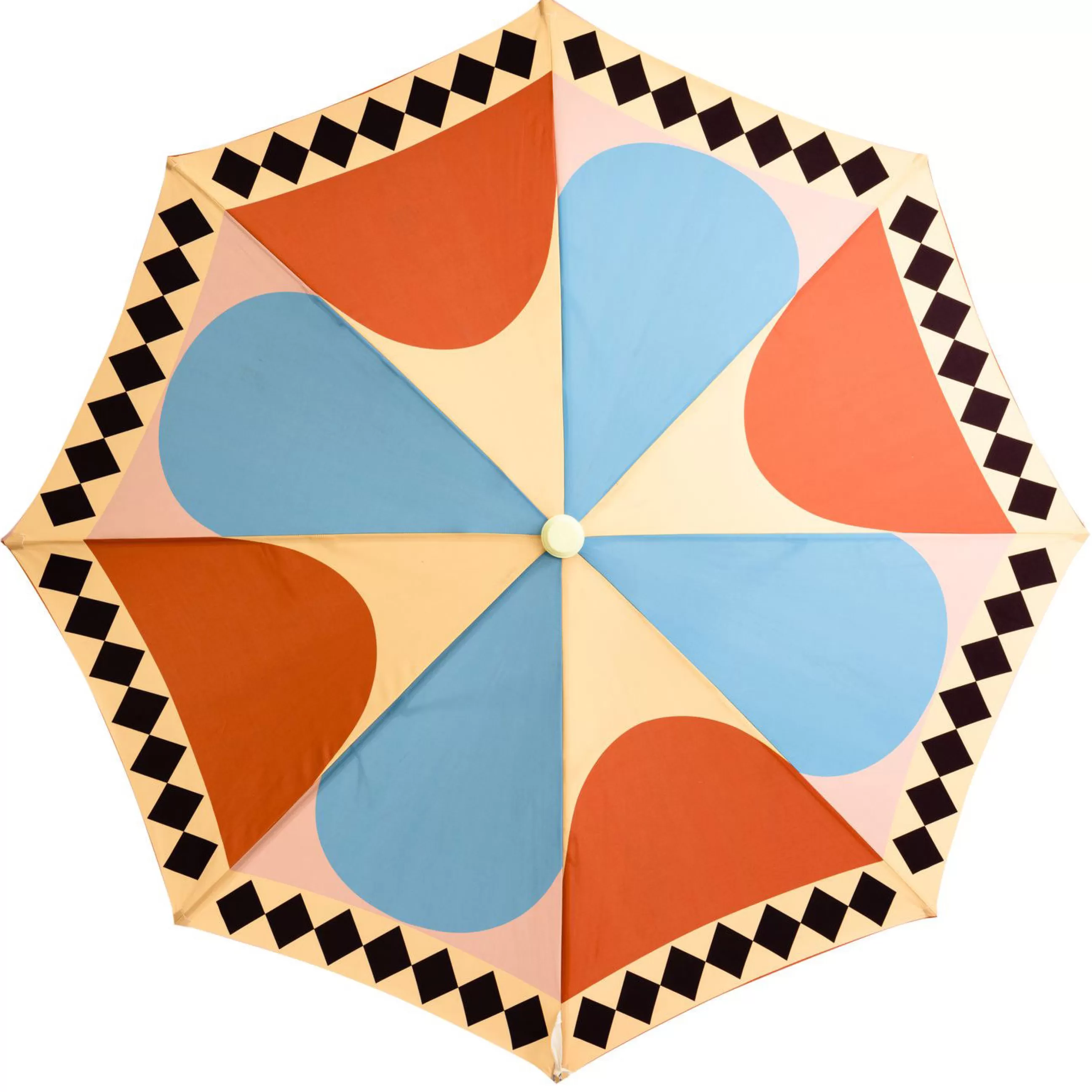 Parasols>BUSINESS & PLEASURE Parasol The Amalfi Tissu Bois Rose Multicolore / O 230 Cm - Bois Naturel - Multicolore - Rose