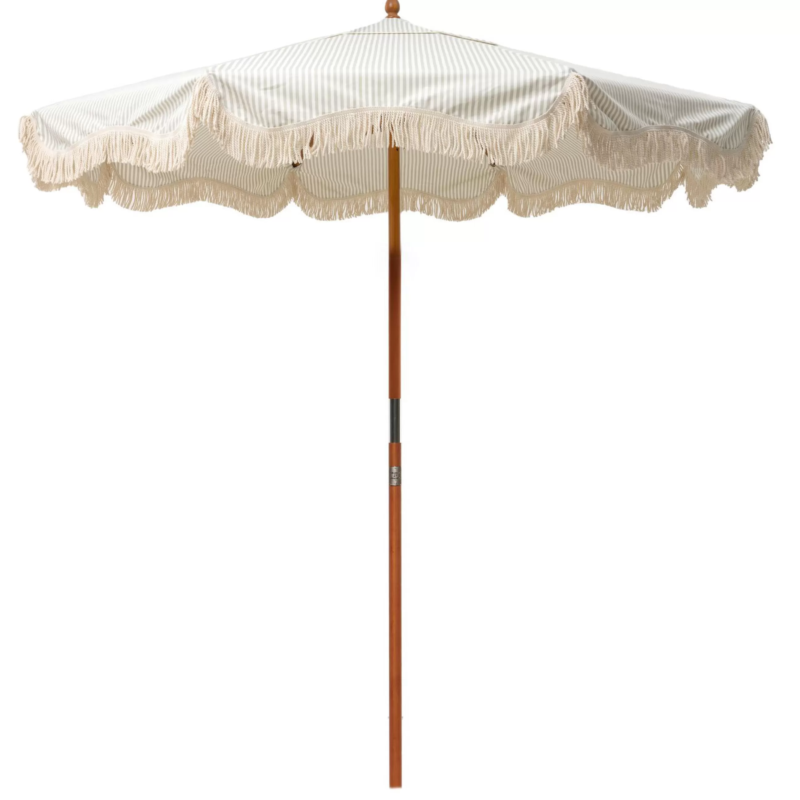 Parasols>BUSINESS & PLEASURE Parasol The Market Tissu Bois Blanc Vert Beige / O 210 Cm - Bambou - Blanc - Vert Sauge