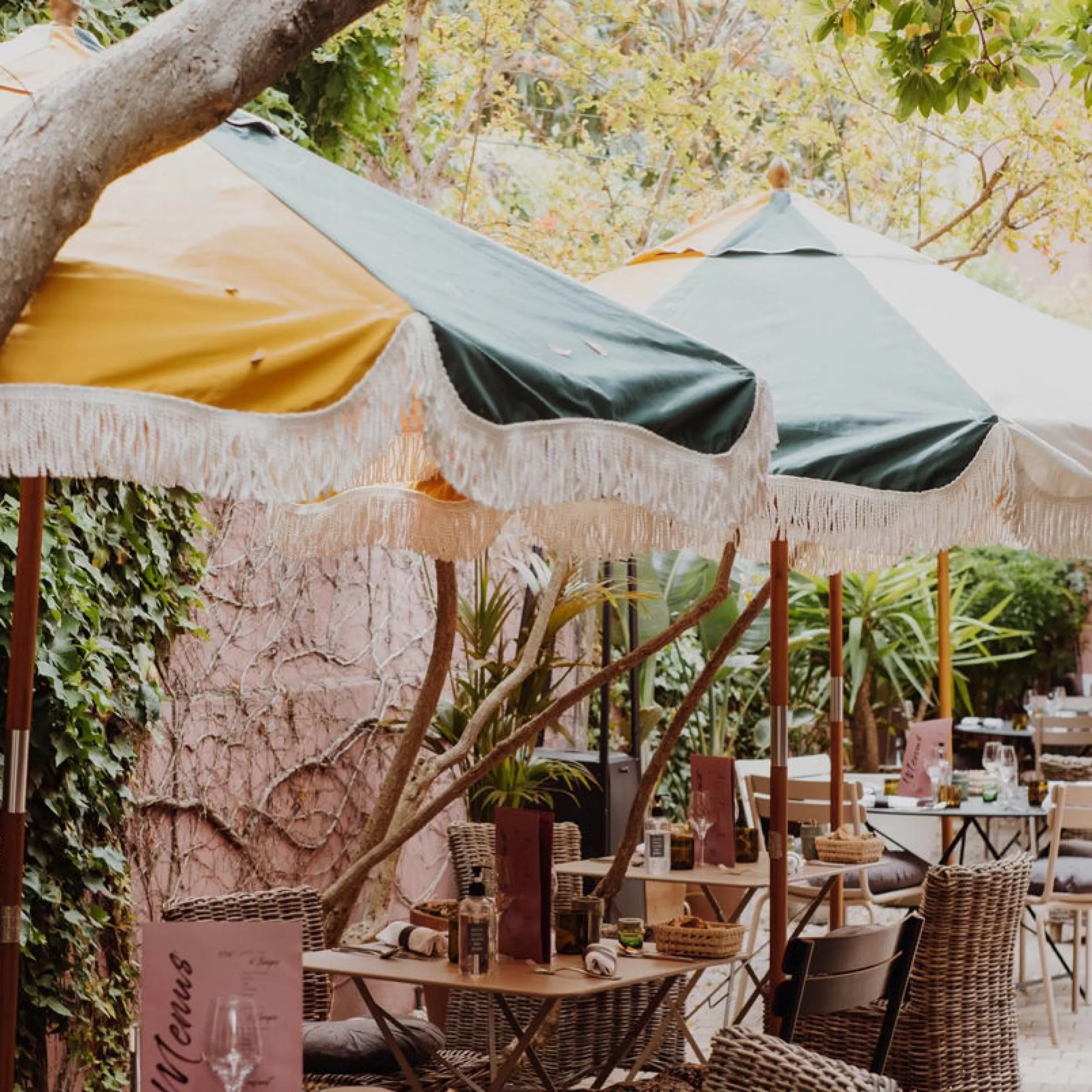 Parasols>BUSINESS & PLEASURE Parasol The Market Tissu Bois Multicolore / O 210 Cm - Bambou - Multicolore