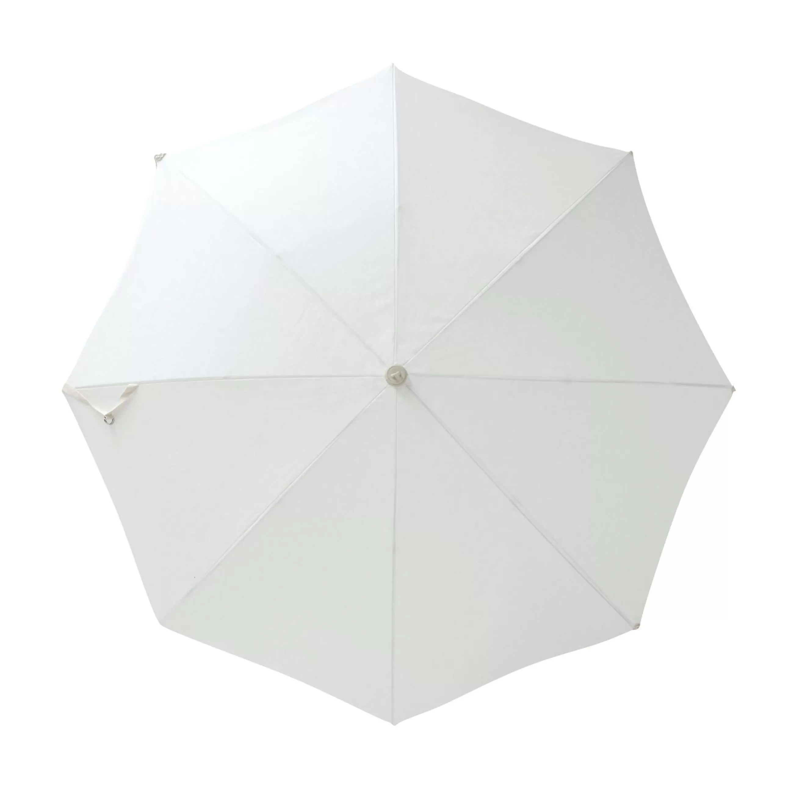 Parasols>BUSINESS & PLEASURE Parasol The Premium Beach Tissu Bois Blanc / O 180 Cm - Inclinable - Blanc - Bois Naturel