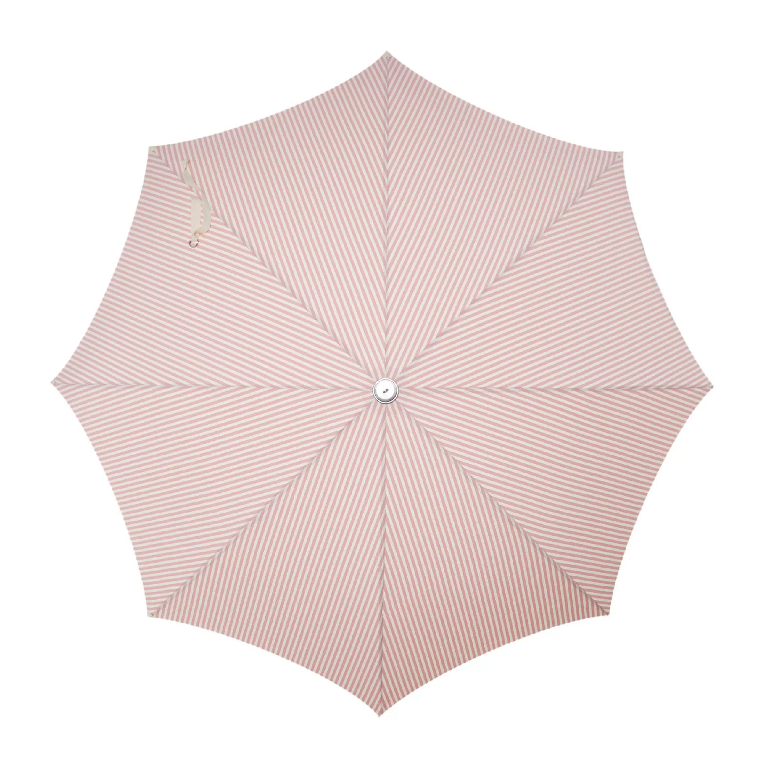 Parasols>BUSINESS & PLEASURE Parasol The Premium Beach Tissu Bois Rose / O 180 Cm - Inclinable - Blanc - Bois Naturel - Rose
