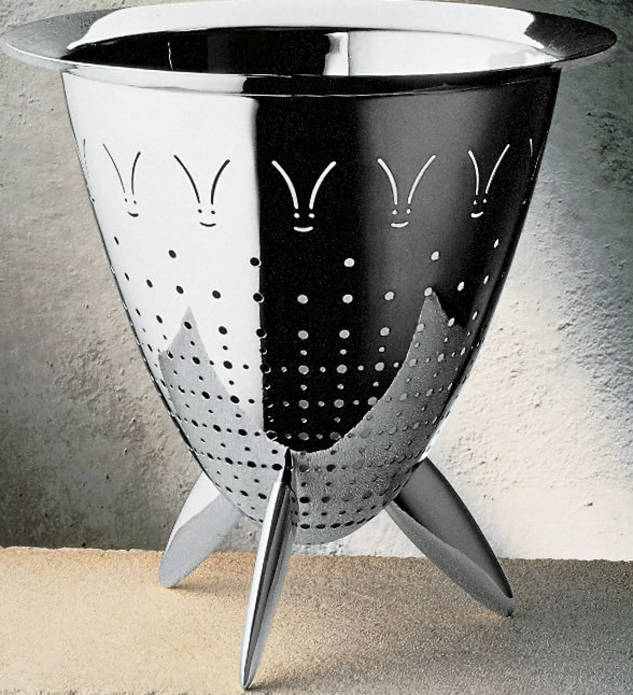 Ustensiles De Cuisines>Alessi Passoire Max Le Chinois Metal / Coupe A Fruits - O 30 - Acier Poli