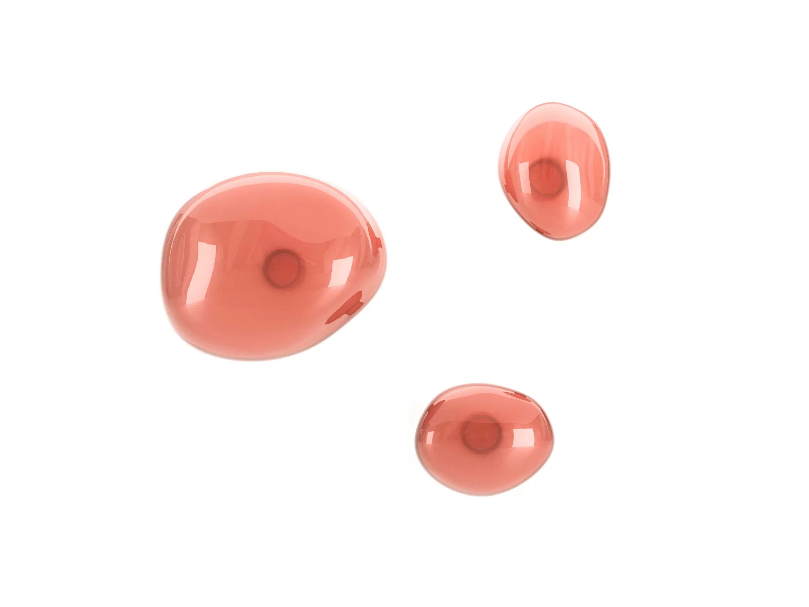 Portemanteaux Patères Portants>Petite Friture Patere Bubble Small Verre Orange / O 9 Cm - Verre Souffle Bouche - Corail