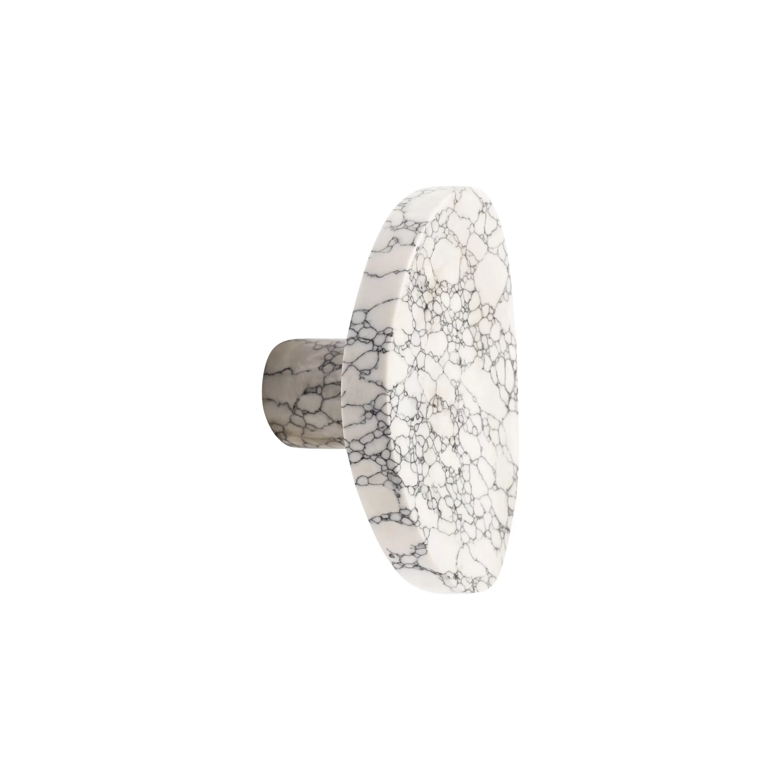 Portemanteaux Patères Portants>& klevering Patere Crackle Materiau Composite Blanc / 7 X 4.5 Cm - Blanc - Gris