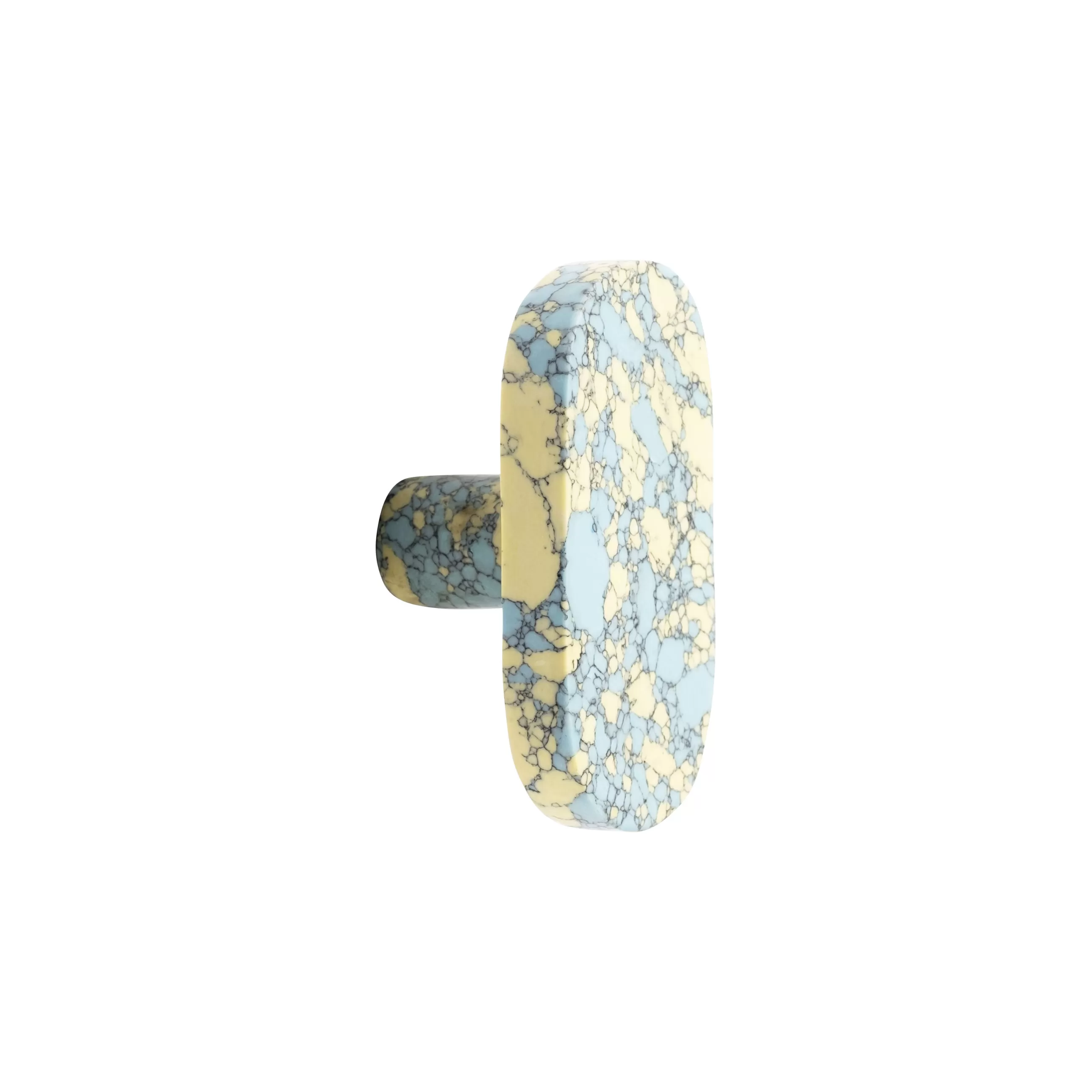 Portemanteaux Patères Portants>& klevering Patere Crackle Materiau Composite Jaune / 7.5 X 4 Cm - Bleu - Jaune Pale