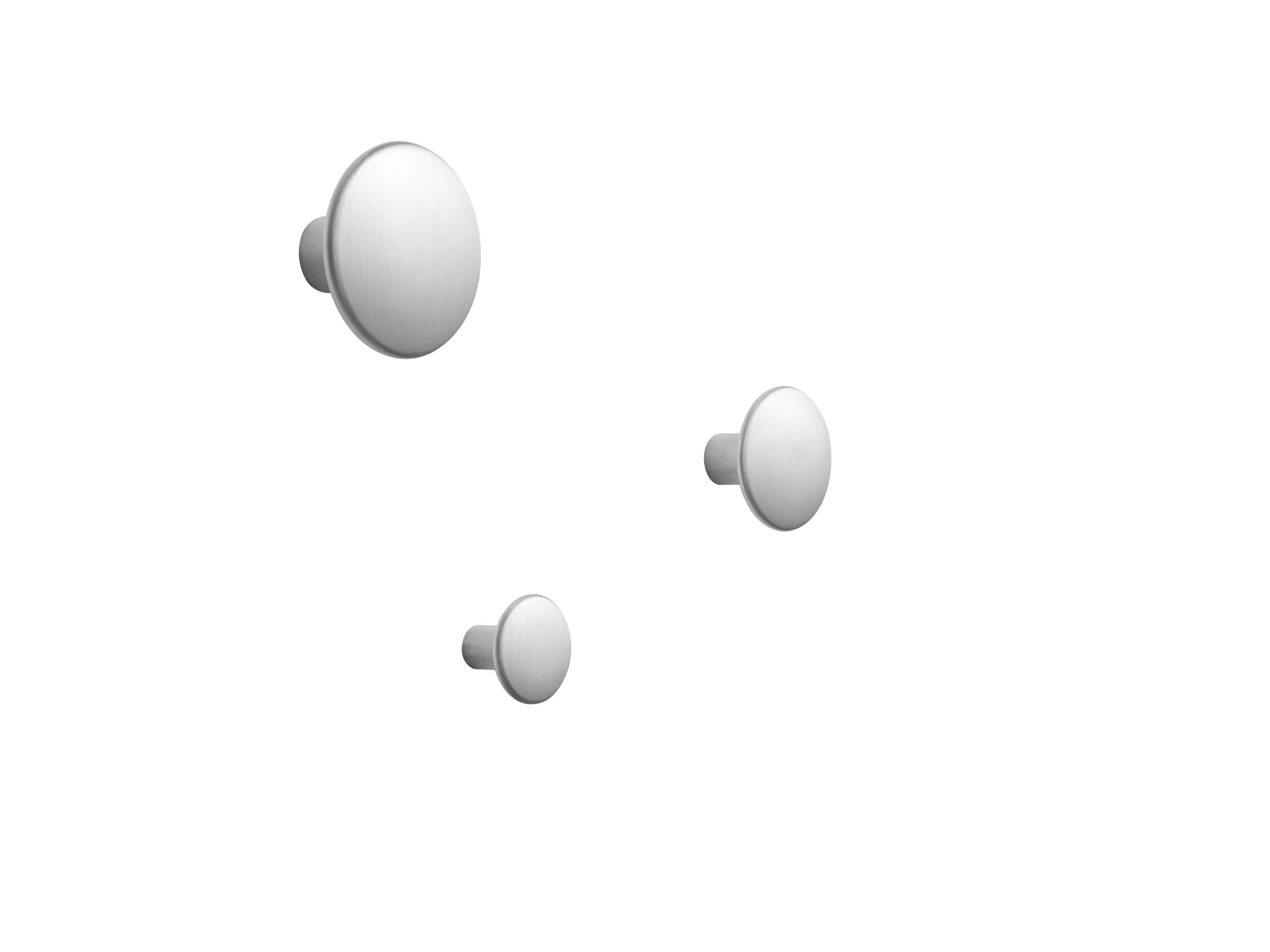 Portemanteaux Patères Portants>Muuto Patere The Dots Metal Gris Argent Metal / Large - O 5 Cm - Aluminium