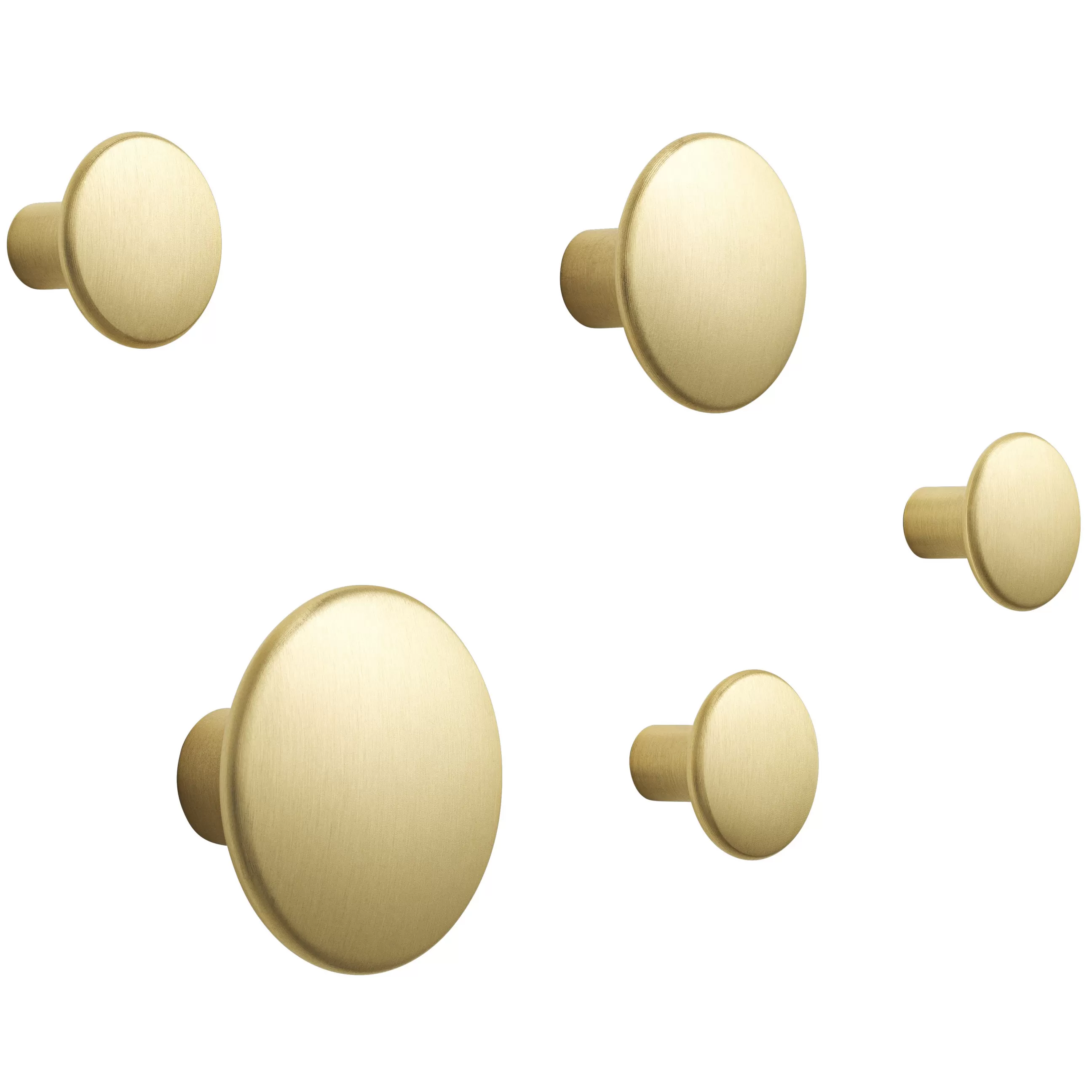 Portemanteaux Patères Portants>Muuto Patere The Dots Metal Or Metal / Set De 5 - Laiton