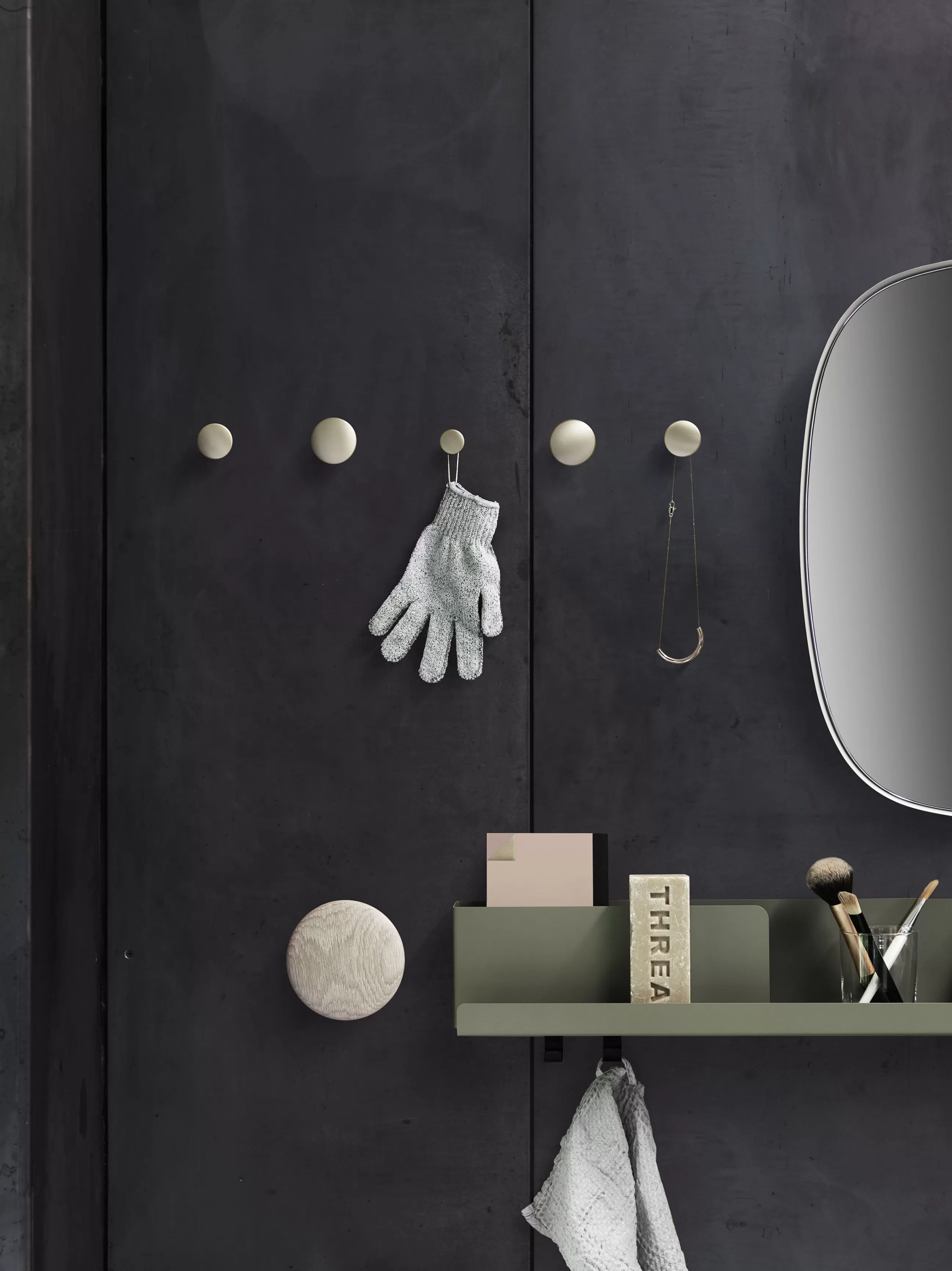 Portemanteaux Patères Portants>Muuto Patere The Dots Metal Or Metal / Set De 5 - Laiton
