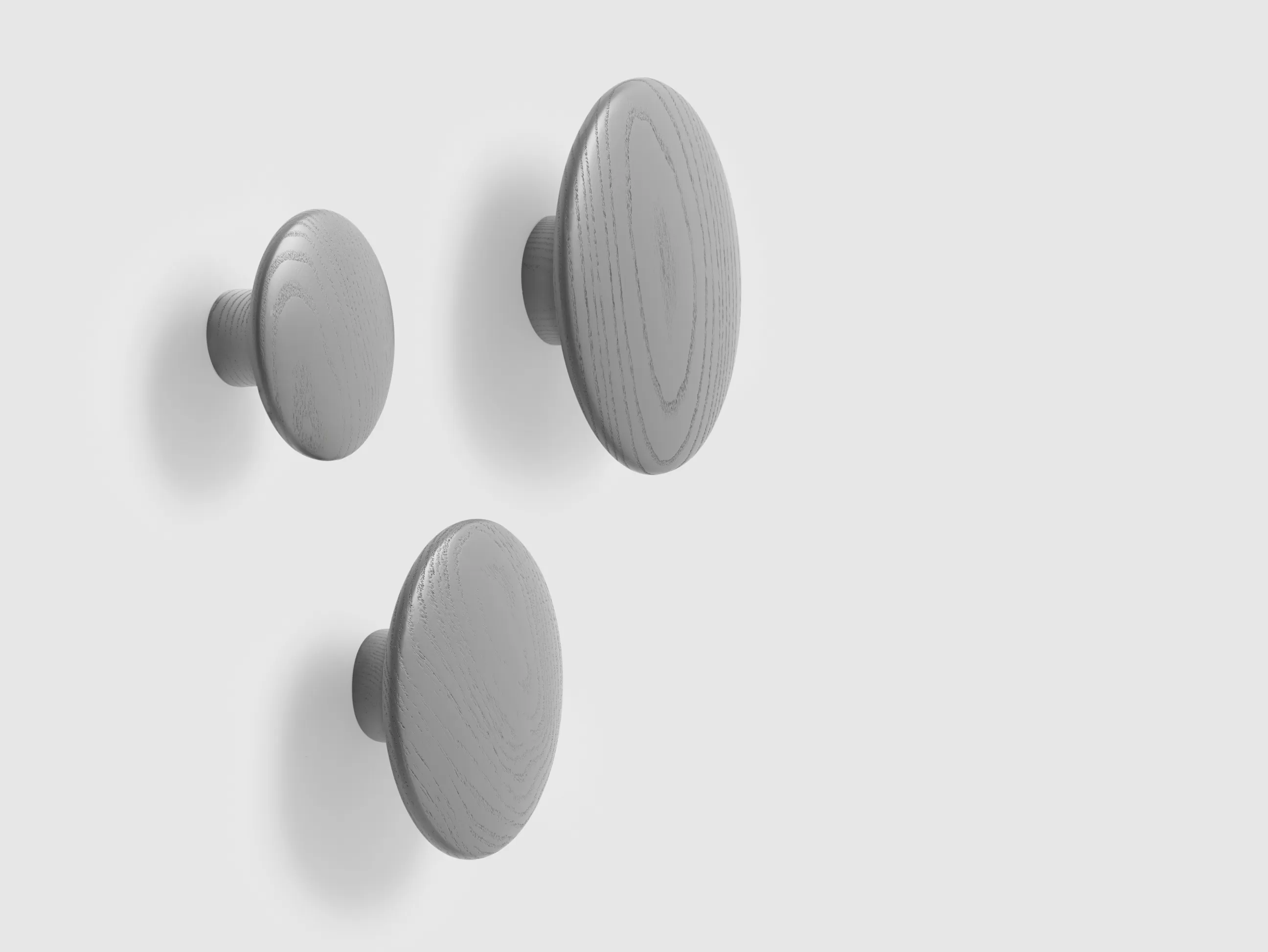 Portemanteaux Patères Portants>Muuto Patere The Dots Wood Bois Gris / Small - O 9 Cm - Gris Fonce