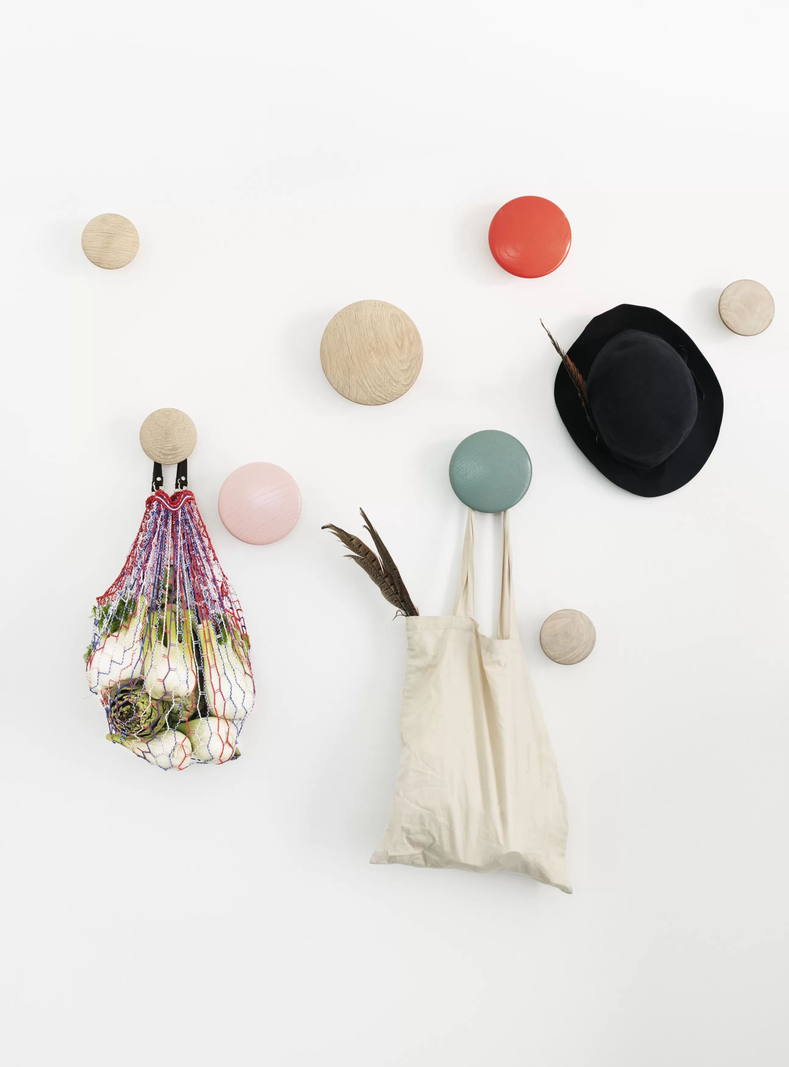Portemanteaux Patères Portants>Muuto Patere The Dots Wood Bois Gris / Small - O 9 Cm - Gris Fonce