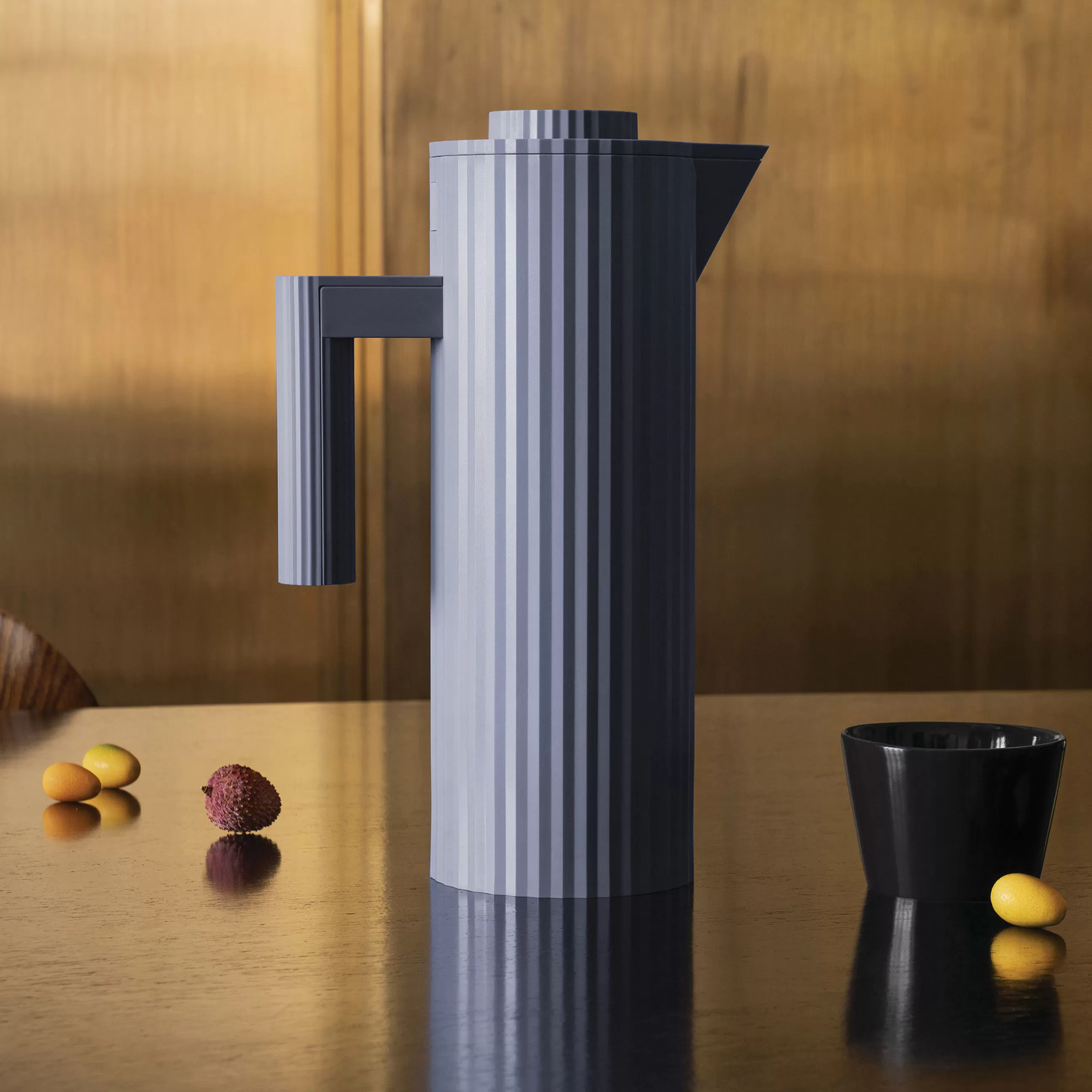 Gourdes Et Thermos>Alessi Pichet Isotherme Plisse Plastique/ 1 L - Resine Thermoplastique - Gris