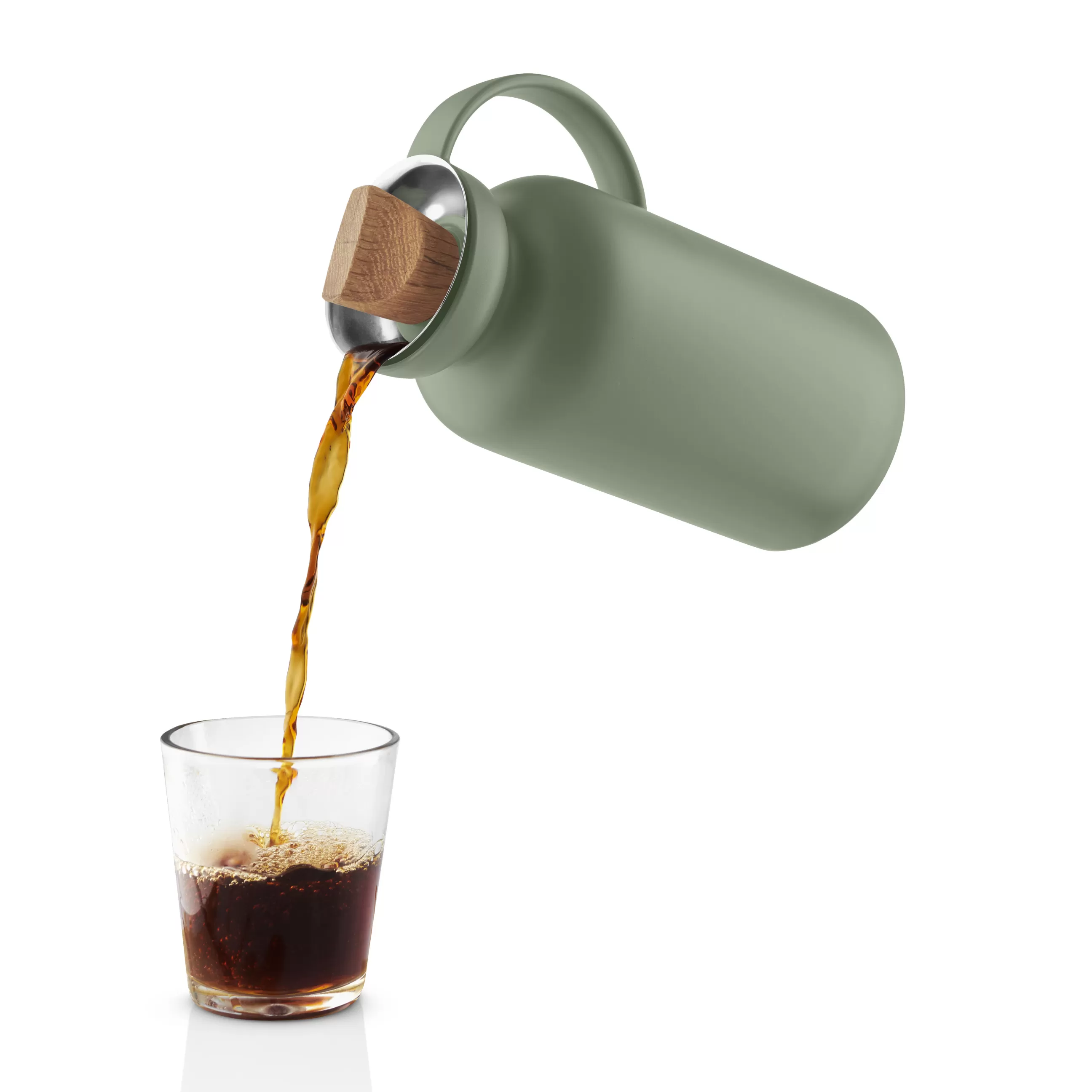 Carafes Et Décanteurs>Eva Solo Pichet Isotherme Silhouette Plastique Vert / 1 L - Bouchon Chene - Vert Cactus