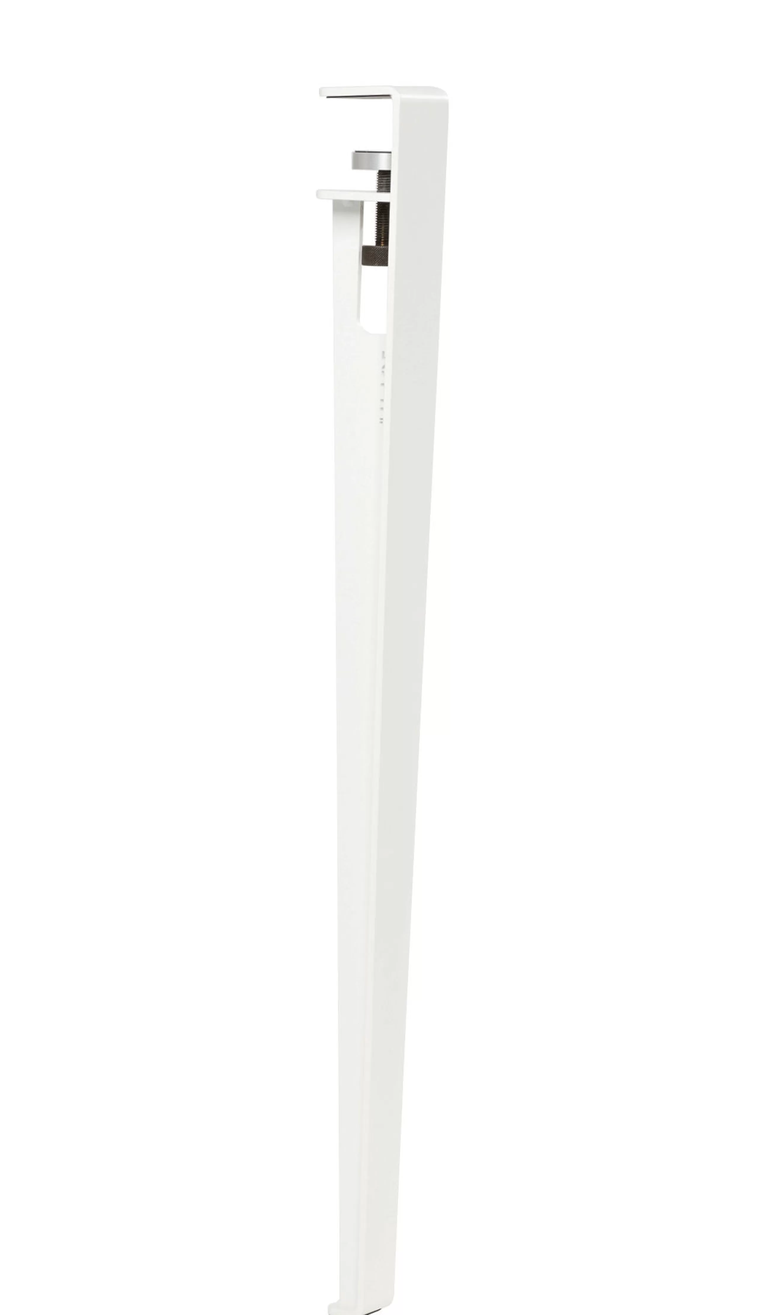 Tables>TIPTOE Pied Avec Fixation Etau Metal Blanc / H 75 Cm - Pour Creer Table & Bureau - Blanc Nuage