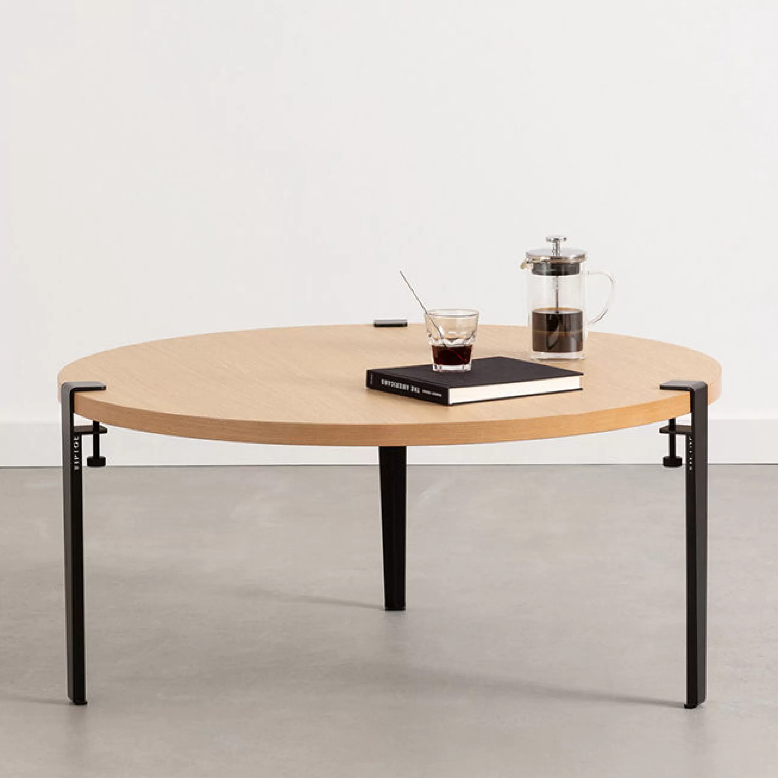 Bancs>TIPTOE Pied Avec Fixation Etau Metal Noir / H 43 Cm - Pour Creer Tables Basse & Banc - Noir Graphite