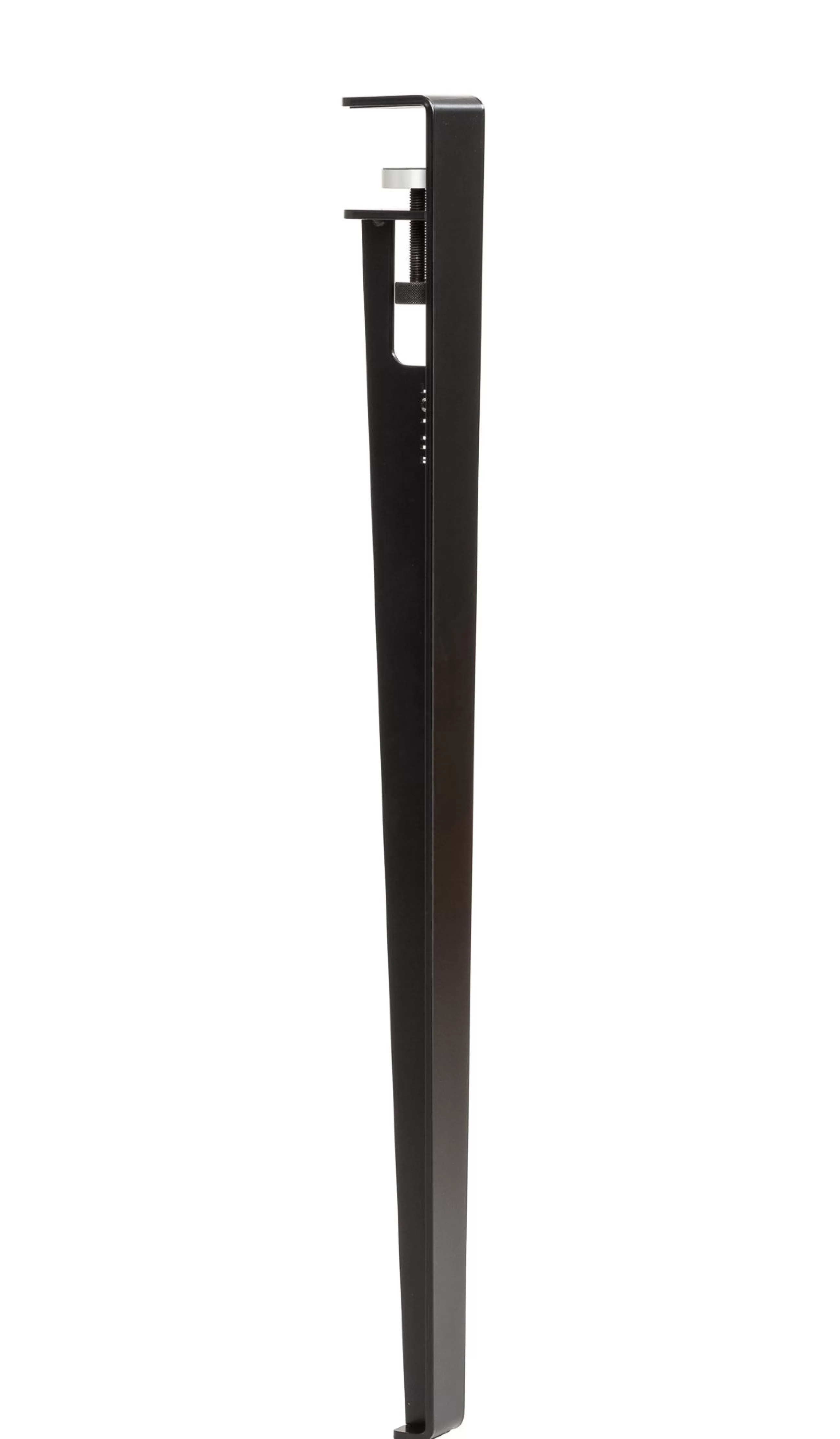 Tables>TIPTOE Pied Avec Fixation Etau Metal Noir / H 75 Cm - Pour Creer Table & Bureau - Noir Graphite