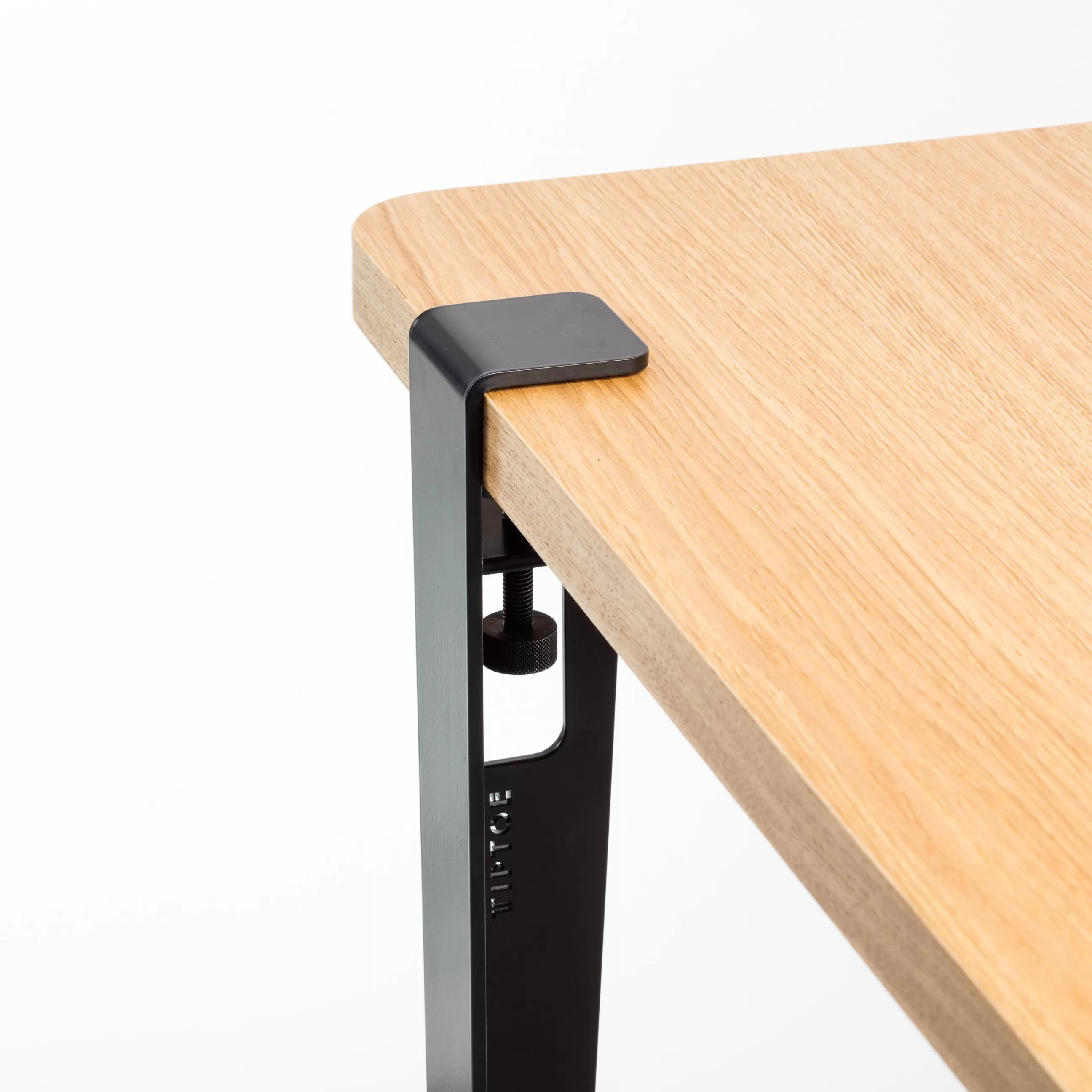 Tables>TIPTOE Pied Avec Fixation Etau Metal Noir / H 75 Cm - Pour Creer Table & Bureau - Noir Graphite