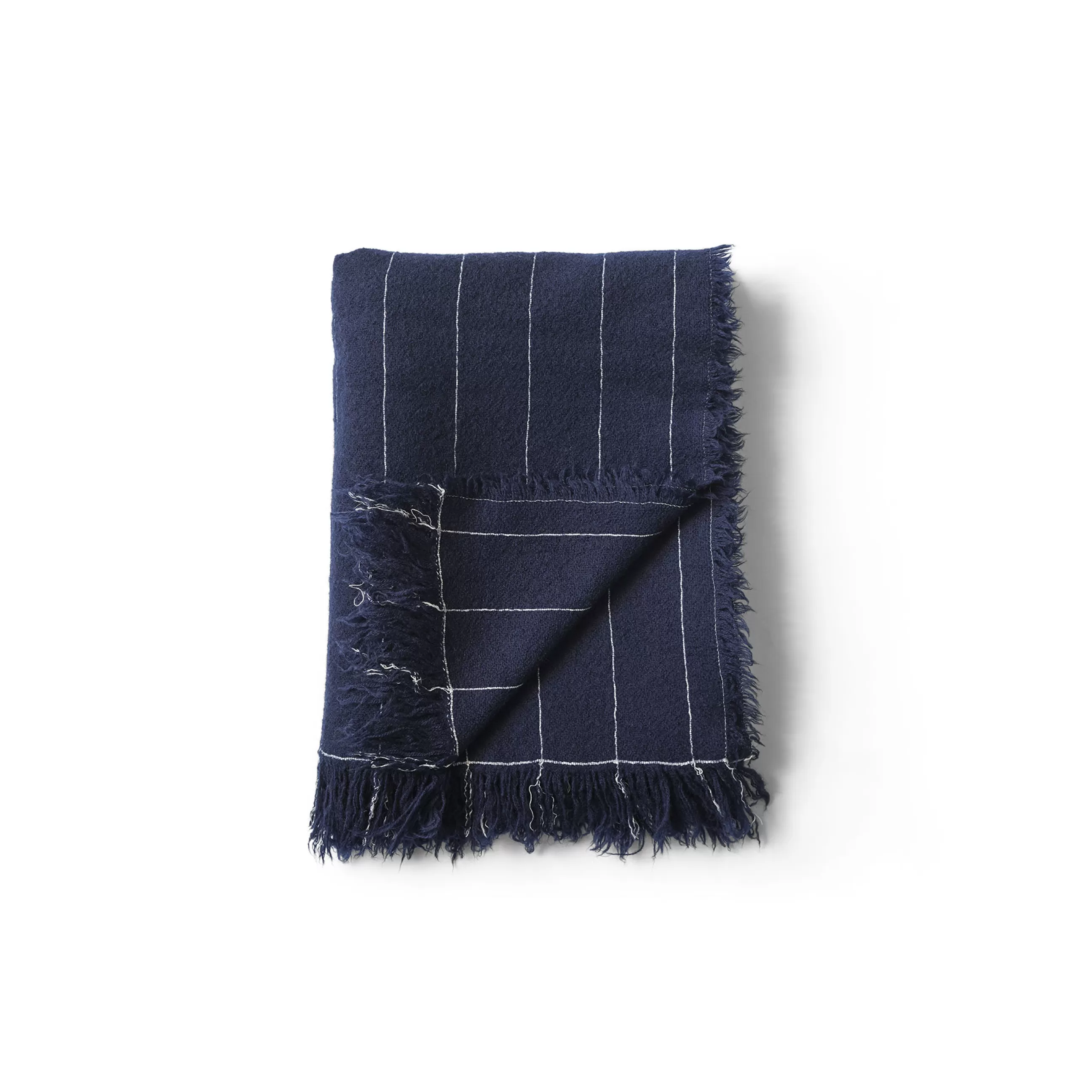 Linge De Lit>Menu Plaid Battus Tissu Bleu / 130 X 185 Cm - Indigo