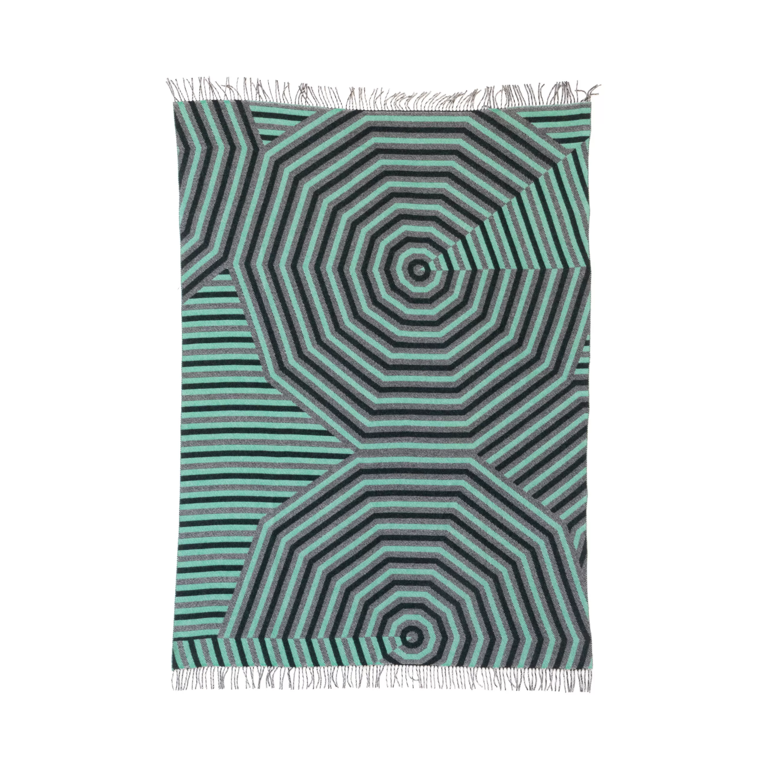 Linge De Lit>raawii Plaid Brush Tissu Multicolore / 200 X 150 Cm - Blanc - Bleu - Safran