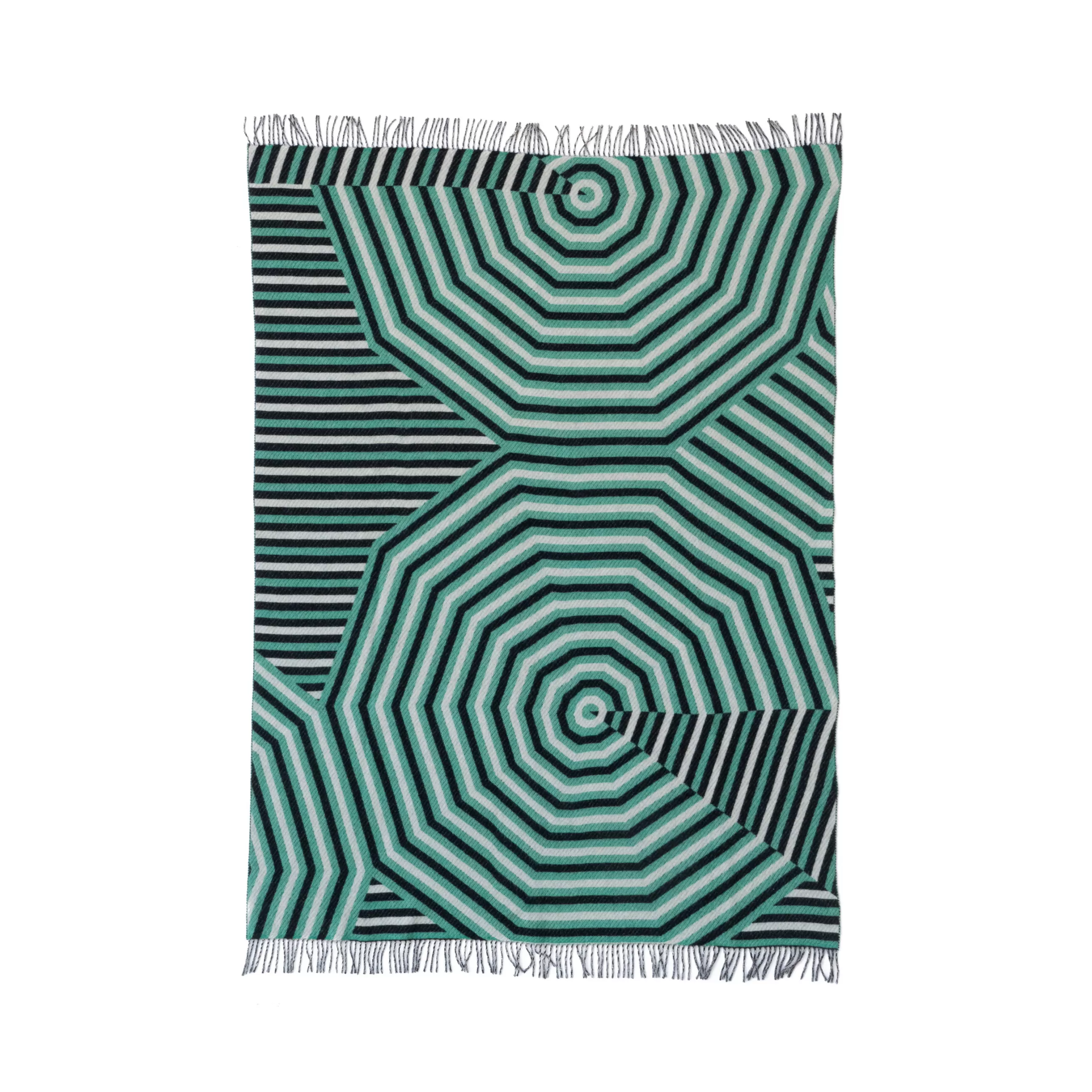 Linge De Lit>raawii Plaid Brush Tissu Multicolore / 200 X 150 Cm - Blanc - Bleu - Safran