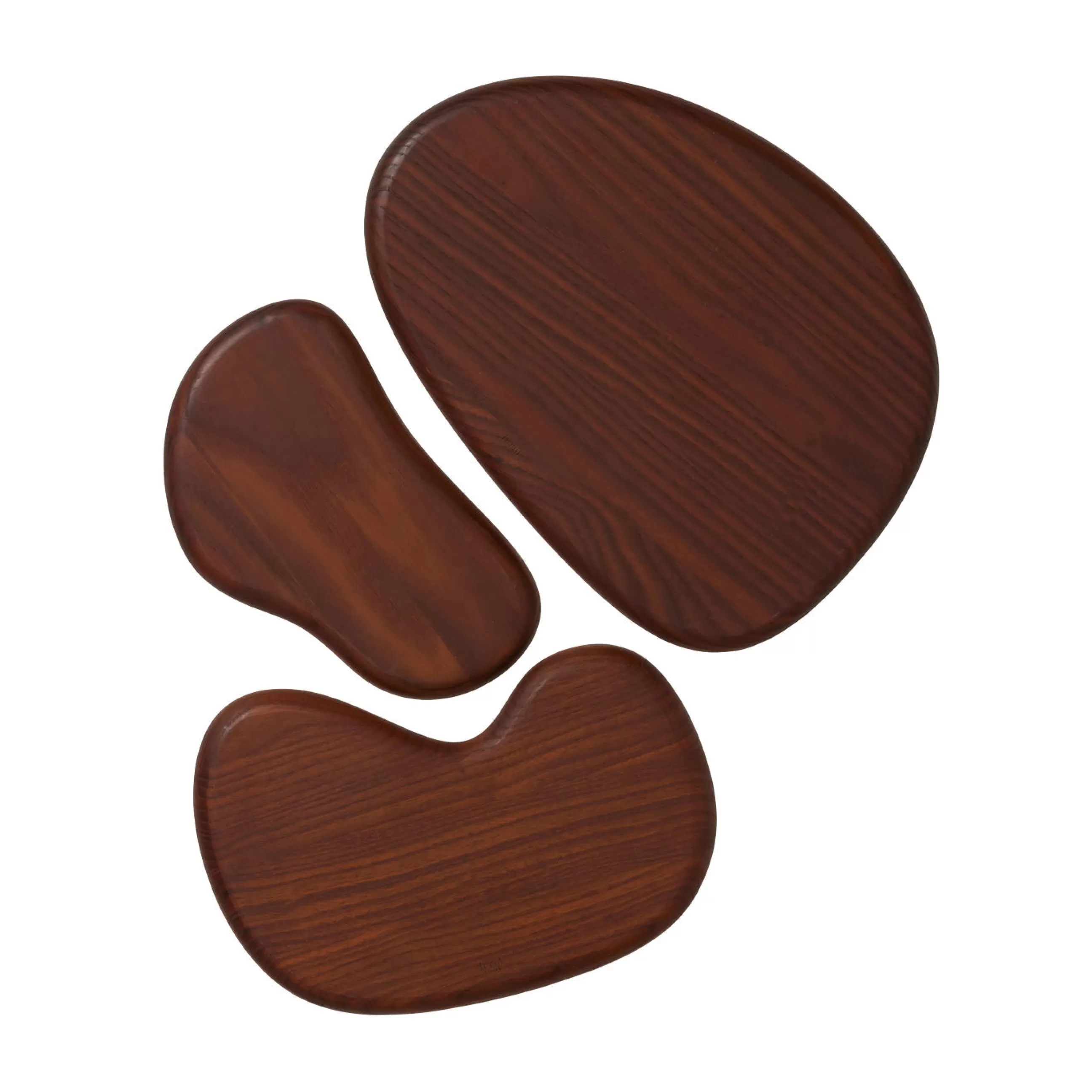 Terrasses Et Balcons>Ferm Living Planche À Découper Cairn Bois Naturel / Set De 3 - Frene Fsc - 38 X 22 Cm - Marron