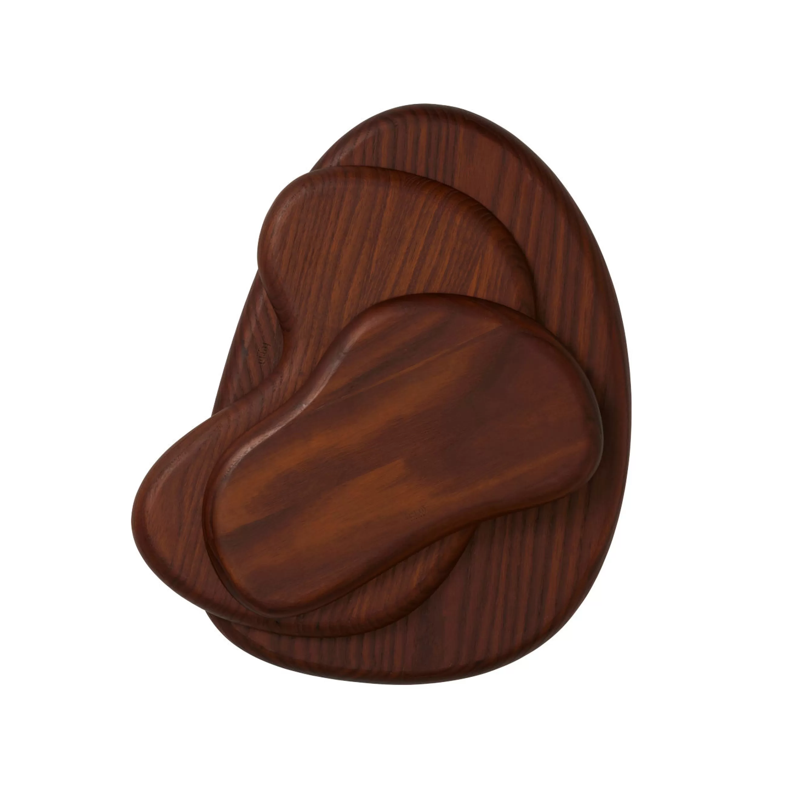 Terrasses Et Balcons>Ferm Living Planche À Découper Cairn Bois Naturel / Set De 3 - Frene Fsc - 38 X 22 Cm - Marron