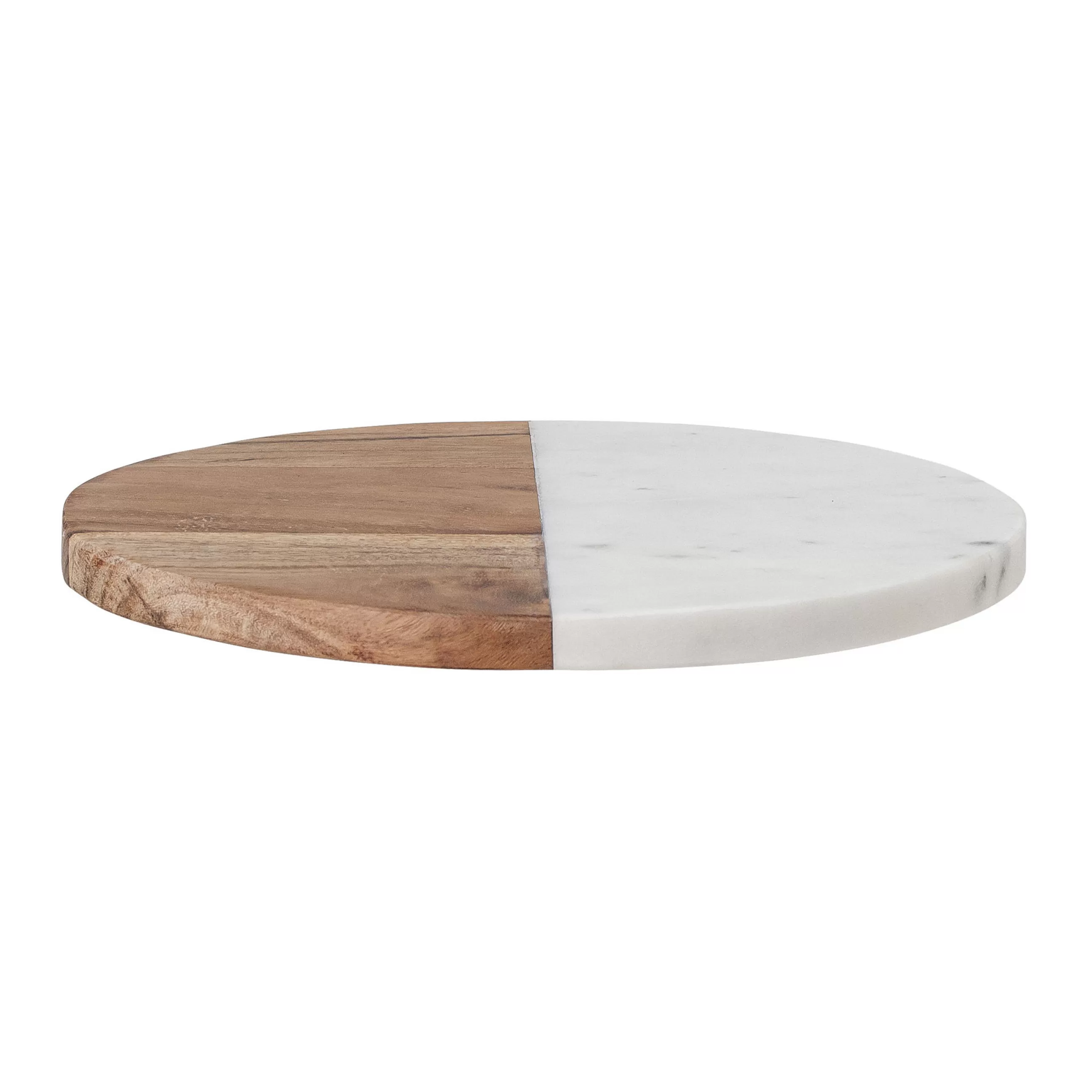 Couteaux Et Planches À Découper>Bloomingville Planche À Découper Gya Pierre Blanc Bois Naturel / O 25,5 Cm - Bois & Marbre - Blanc - Bois Naturel