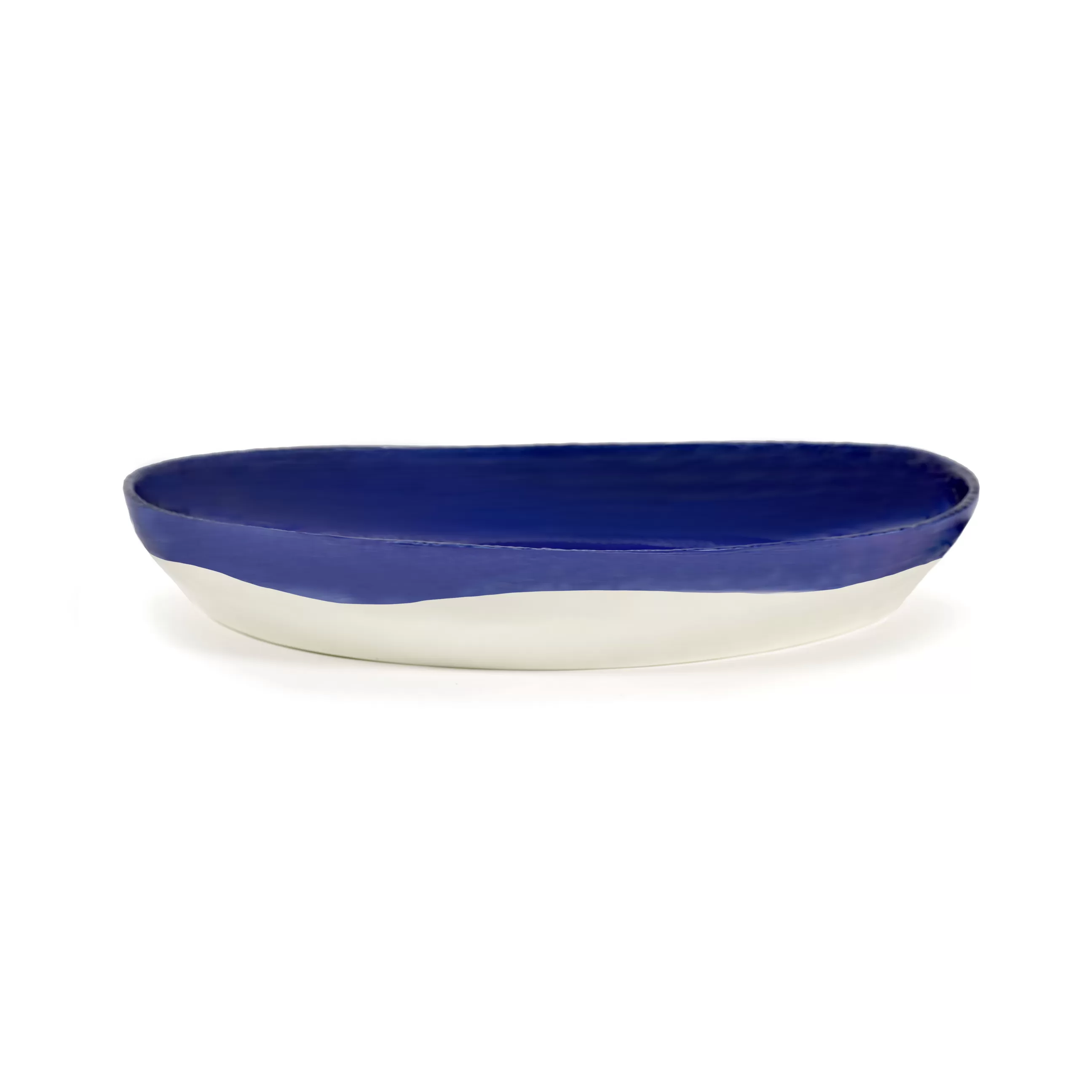 Plateaux Et Plats De Service>Serax Plat De Service Feast Ceramique Bleu Medium / O 36 X H 6 Cm - Blanc - Lapis Lazuli