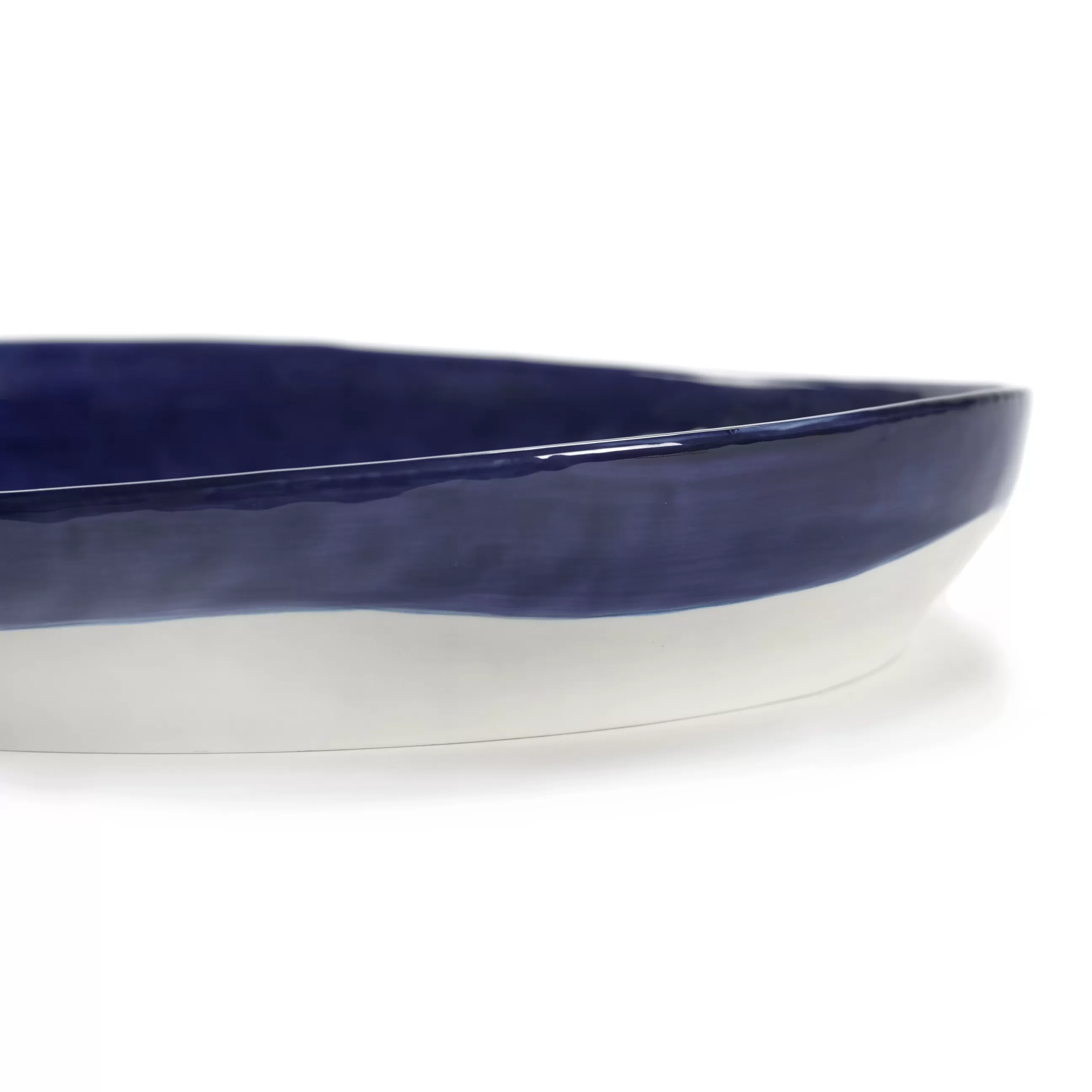 Plateaux Et Plats De Service>Serax Plat De Service Feast Ceramique Bleu Medium / O 36 X H 6 Cm - Blanc - Lapis Lazuli