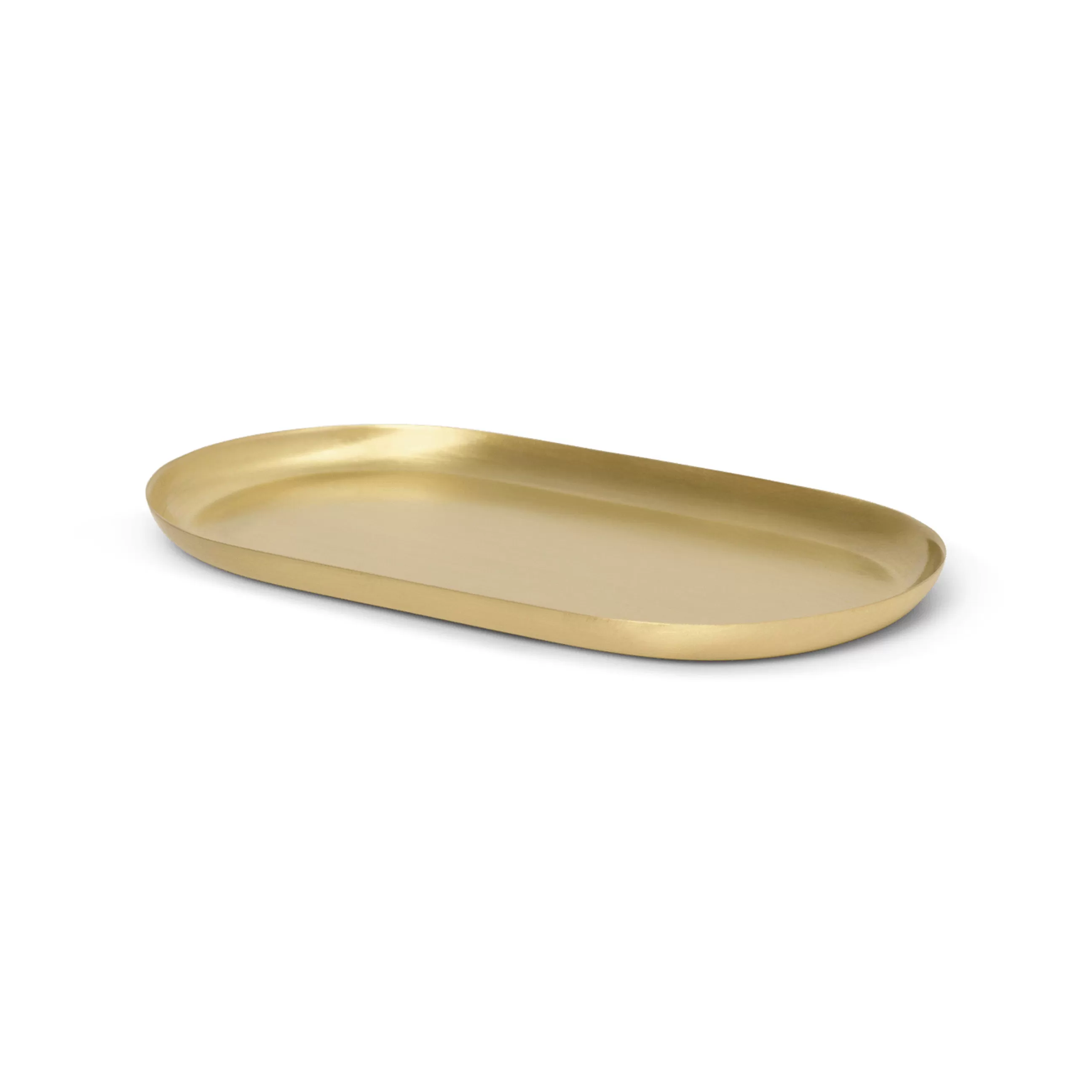 Accessoires Salle De Bains>Ferm Living Plateau Basho Or Metal Oval / - 17 X 8 Cm - Laiton