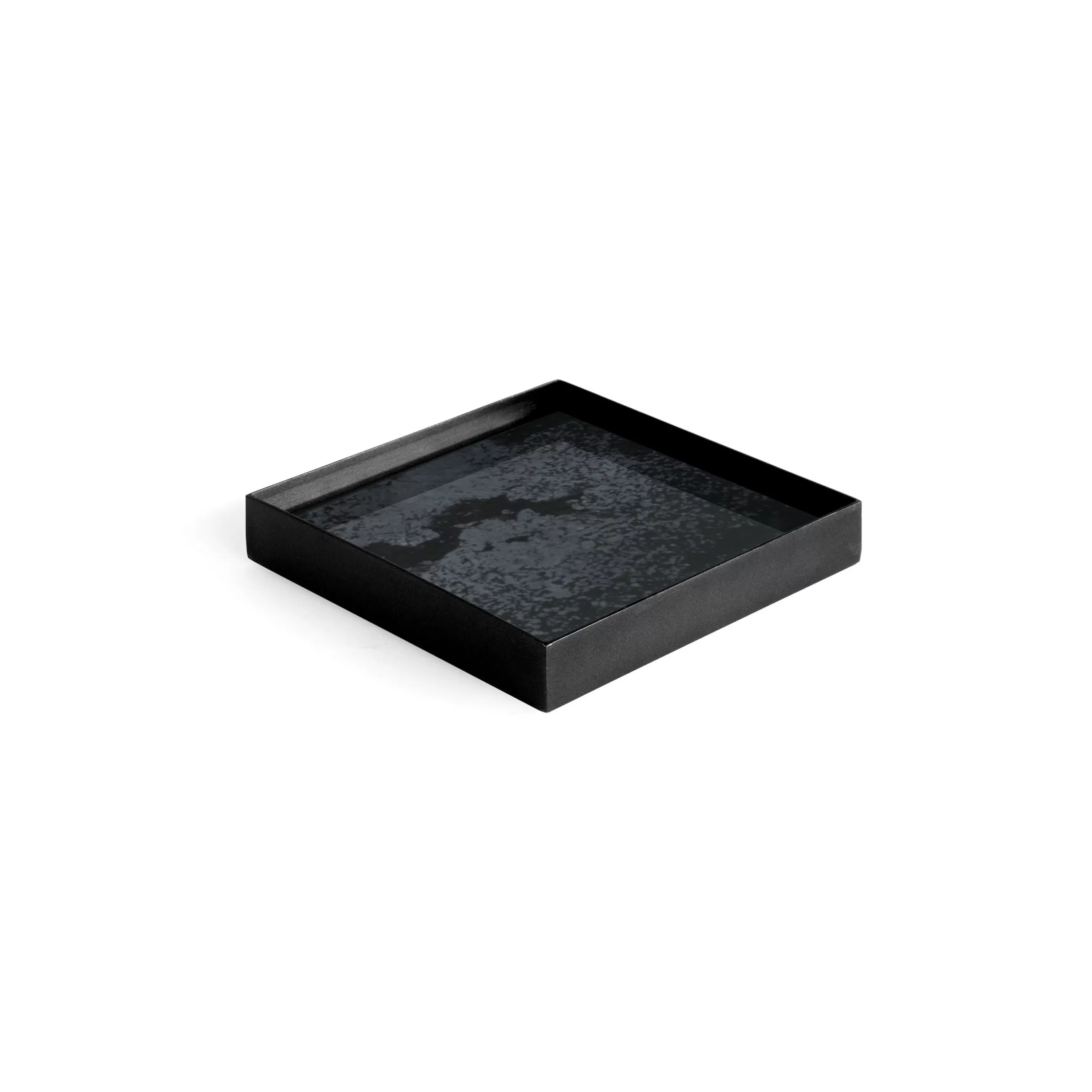 Plateaux Et Plats De Service>Ethnicraft Plateau Charcoal Mirror Verre Noir / Vide-Poche - 16 X 16 Cm - Metal & Verre - Charbon - Noir