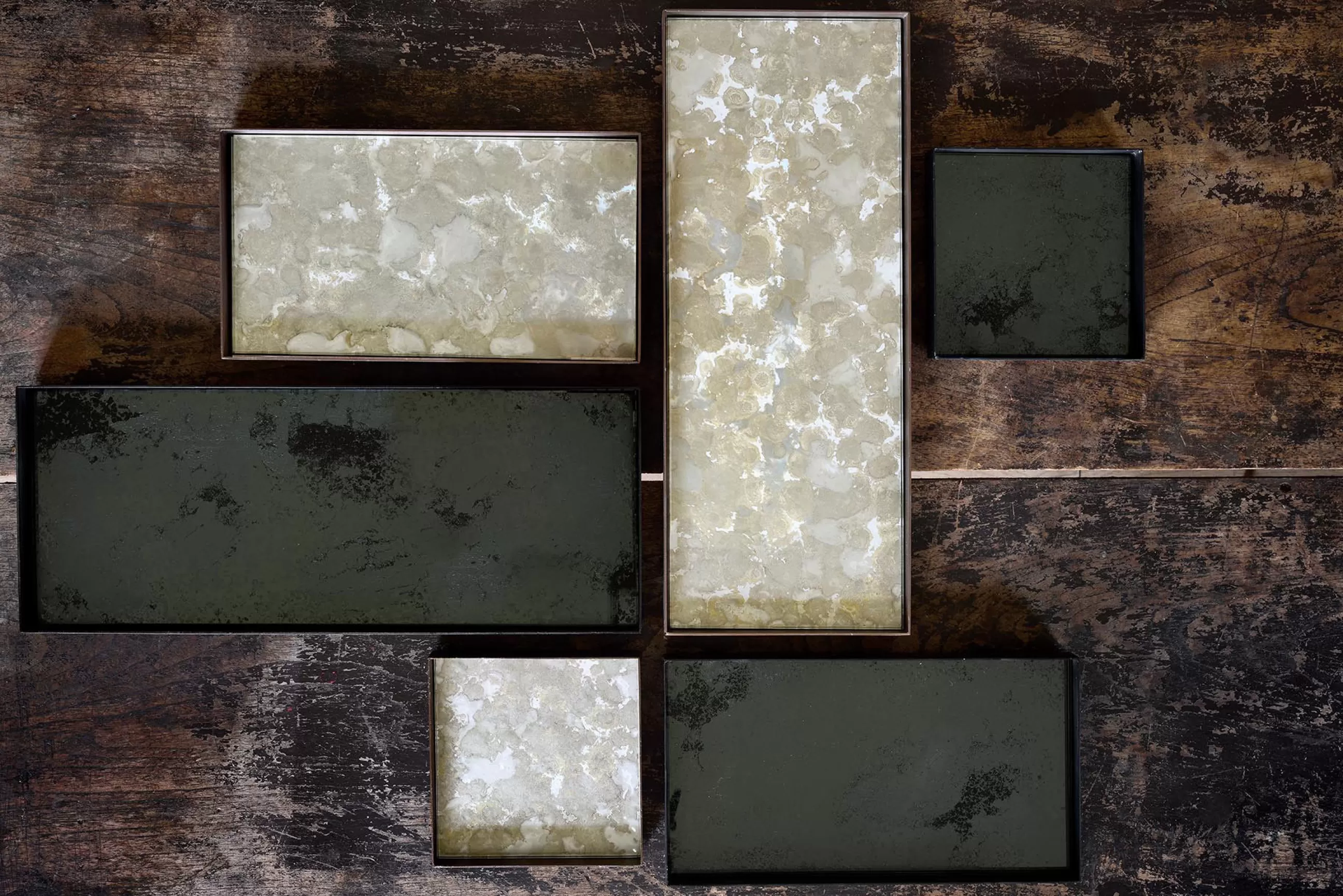 Plateaux Et Plats De Service>Ethnicraft Plateau Charcoal Mirror Verre Noir / Vide-Poche - 16 X 16 Cm - Metal & Verre - Charbon - Noir