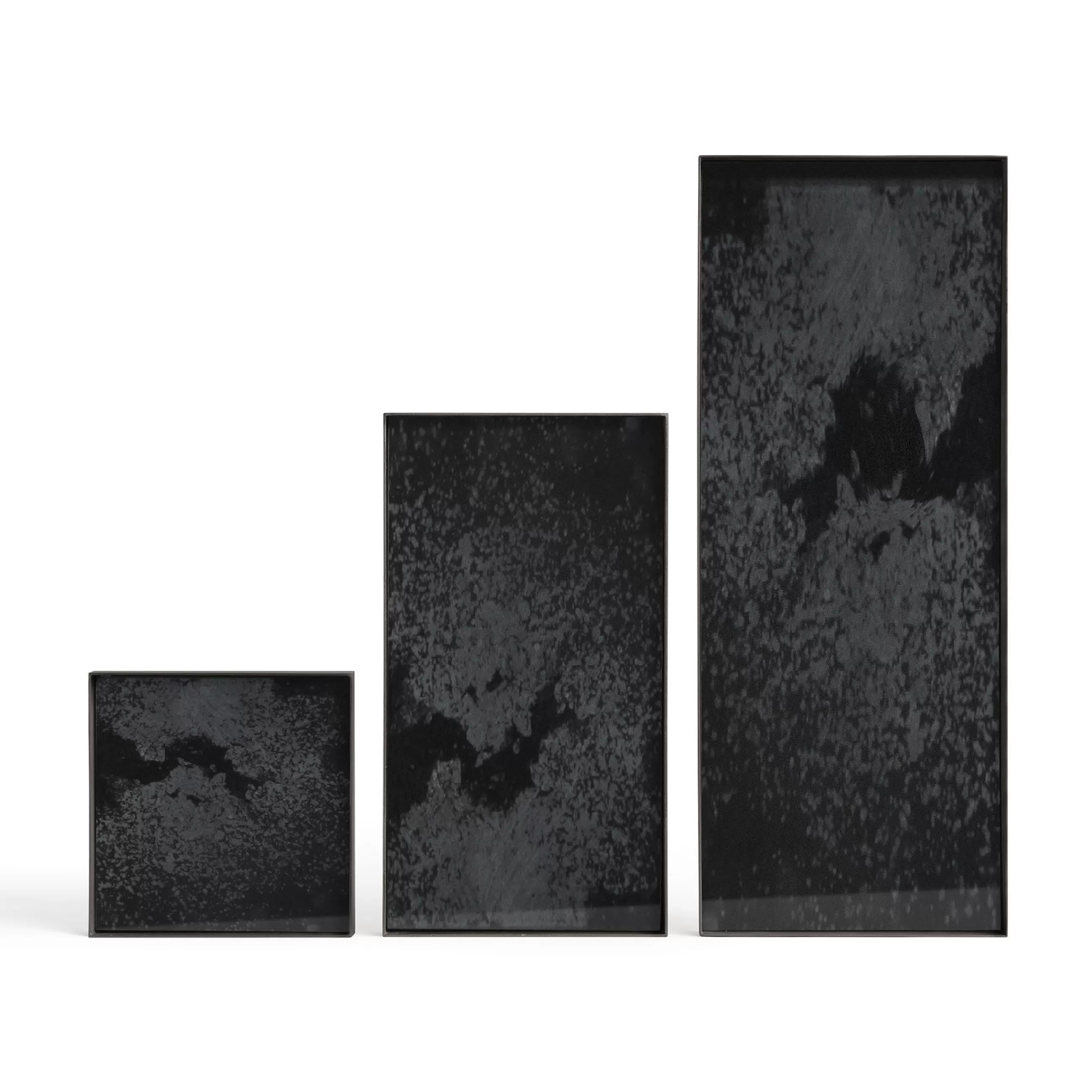 Plateaux Et Plats De Service>Ethnicraft Plateau Charcoal Mirror Verre Noir / Vide-Poche - 16 X 16 Cm - Metal & Verre - Charbon - Noir