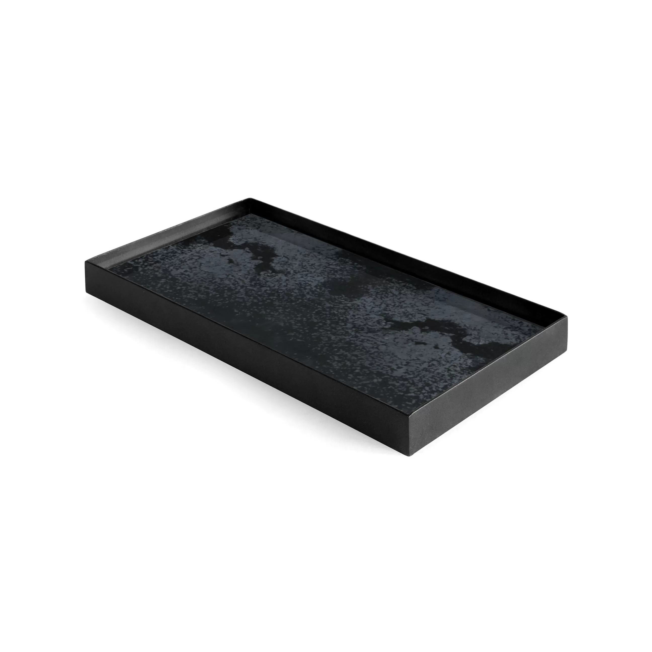 Plateaux Et Plats De Service>Ethnicraft Plateau Charcoal Mirror Verre Noir / Vide-Poche - 31 X 17 Cm - Metal & Verre - Charbon - Noir