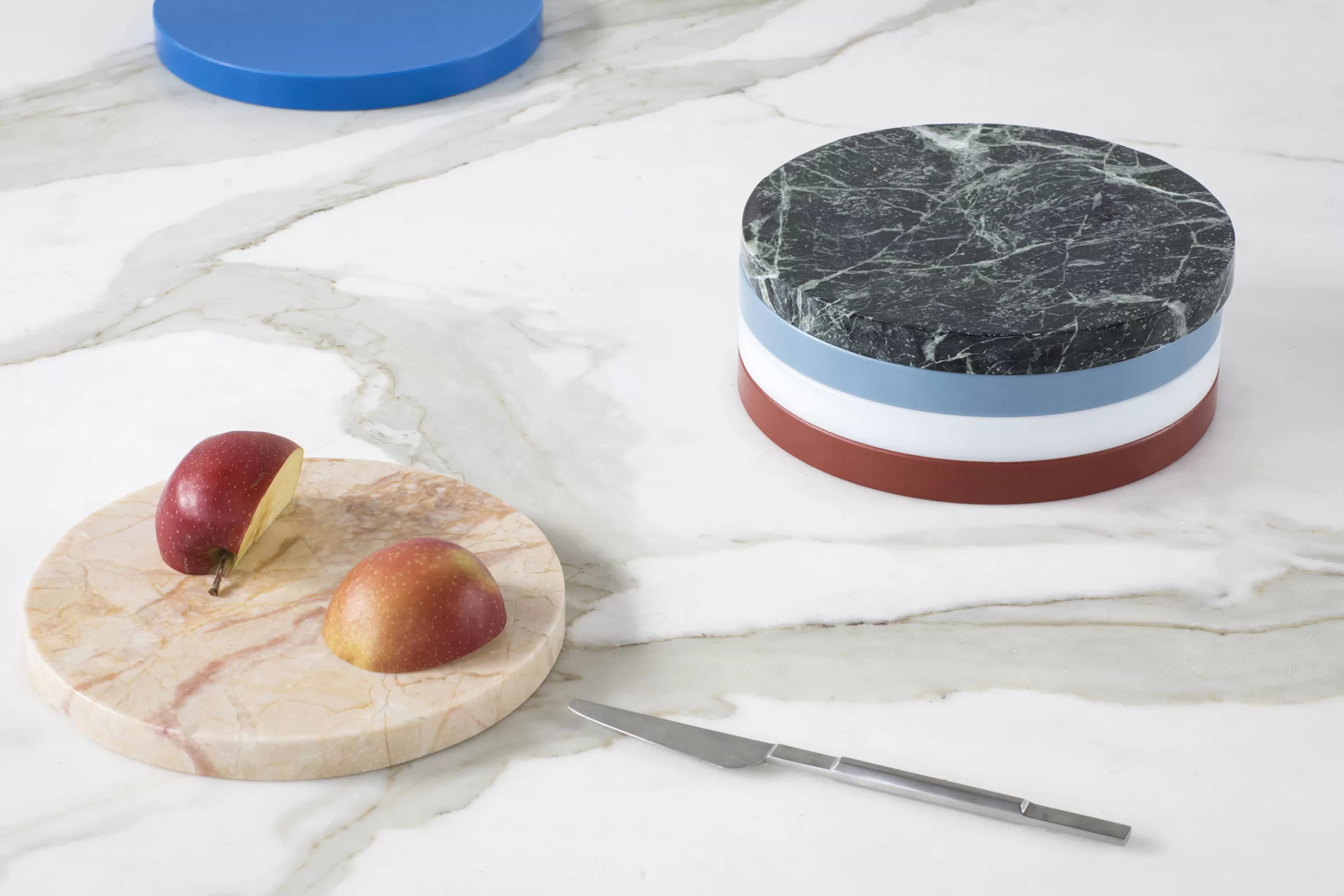 Couteaux Et Planches À Découper>valerie objects Plateau Five Circles Plastique Pierre / Multifonction - Set De 5 / Marbre & Polyethylene - Multicolore